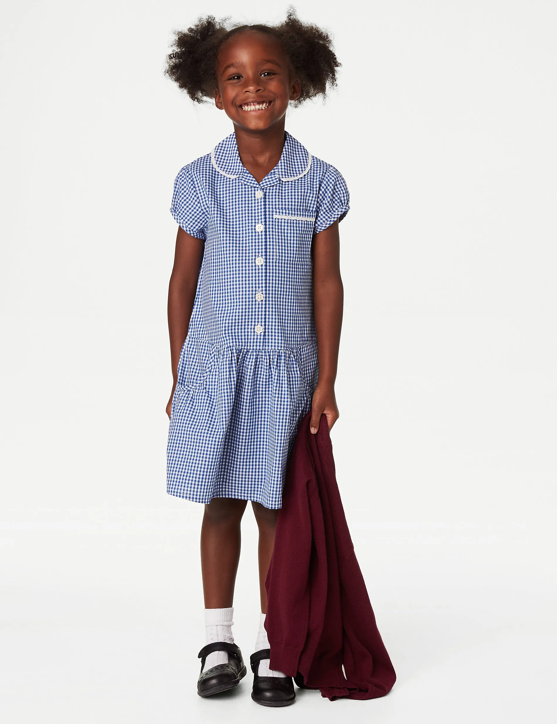 2 Sets of Cotton Plus Size School Dresses for Girls (4-14 Years) Marks & Spencer