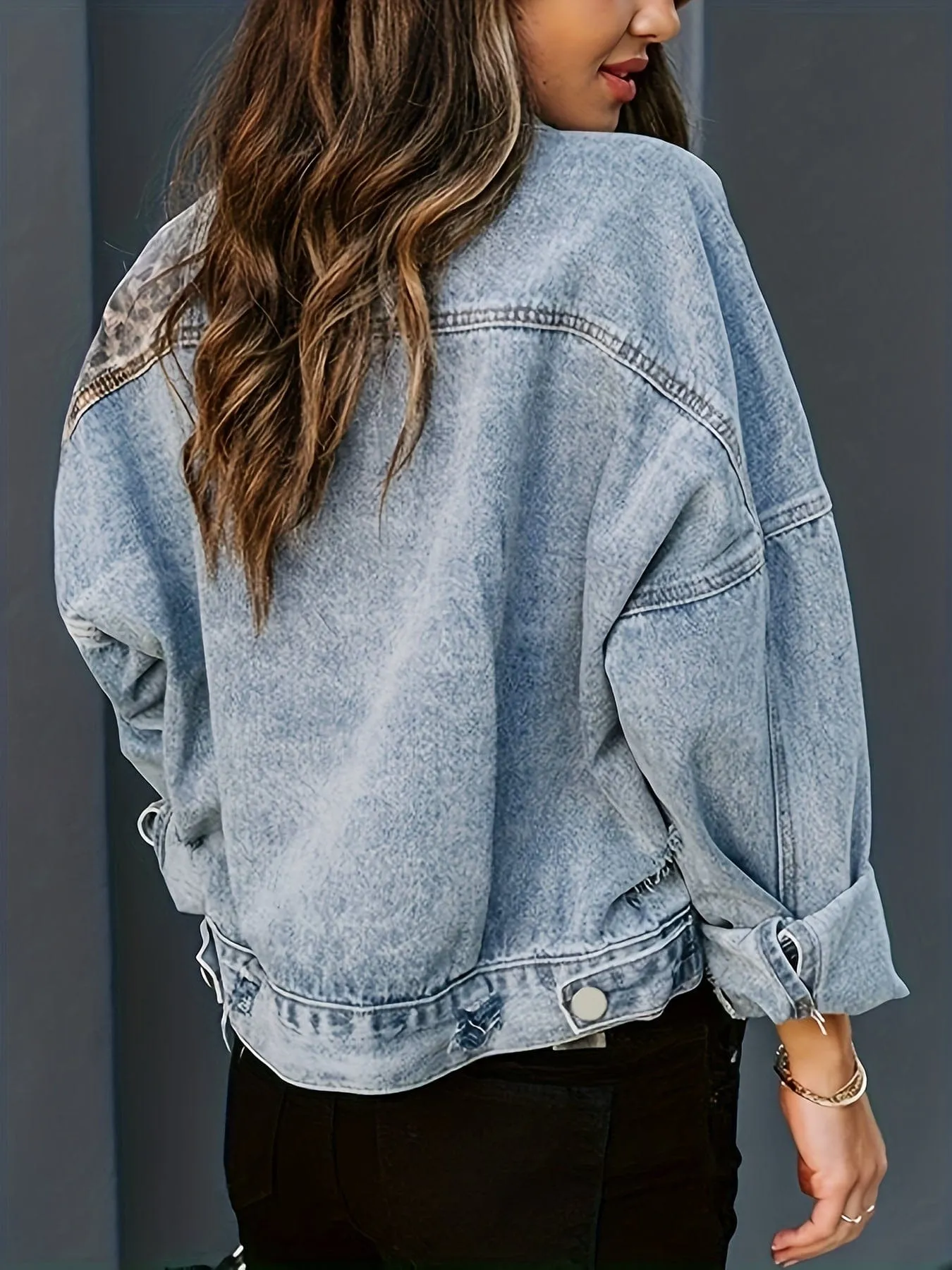 Animal Print Denim Jacket