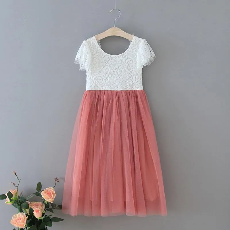 Baby Bohemian Flutter Dress - Tea Pink