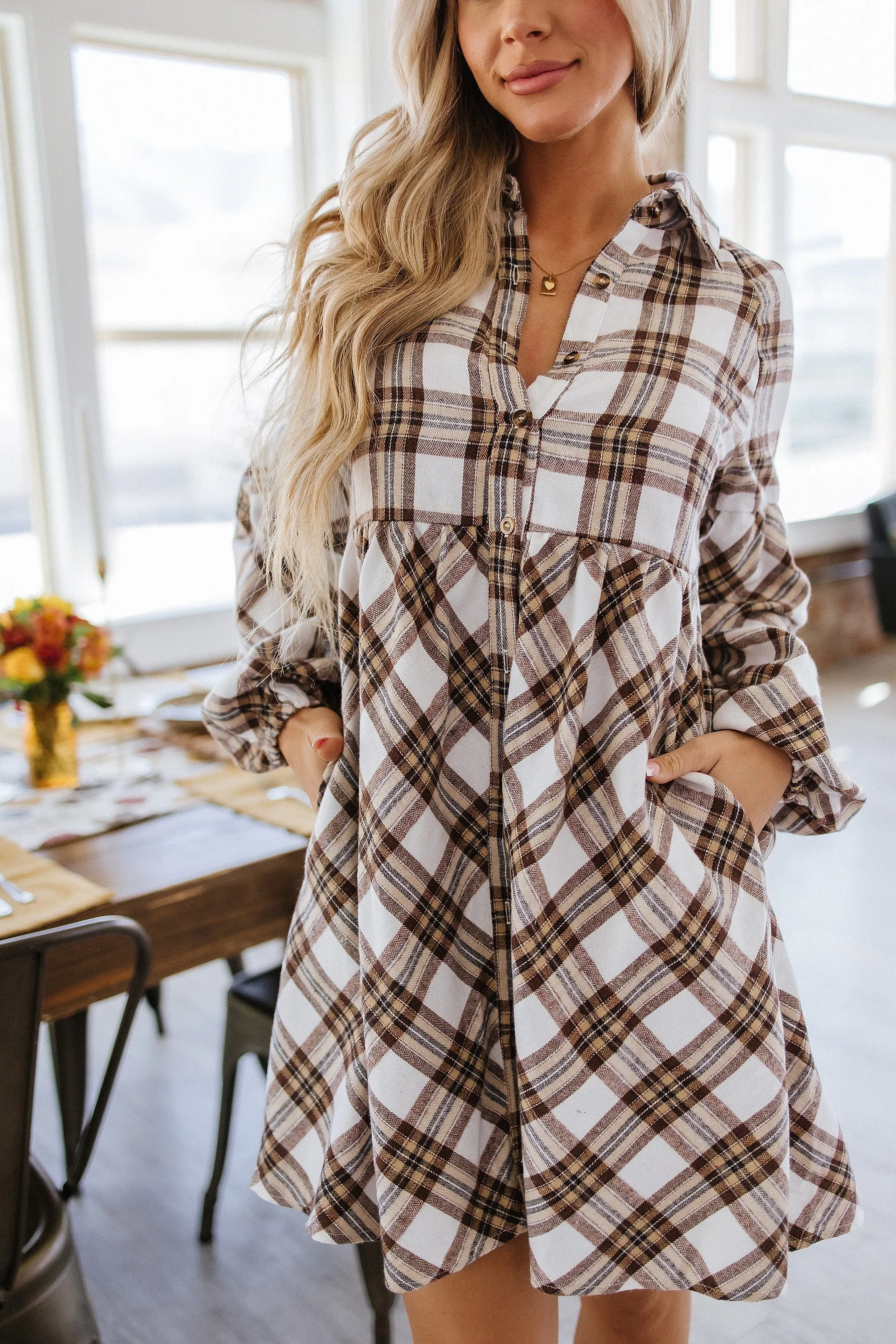 Bradley Plaid Shirt Dress | S-2XL