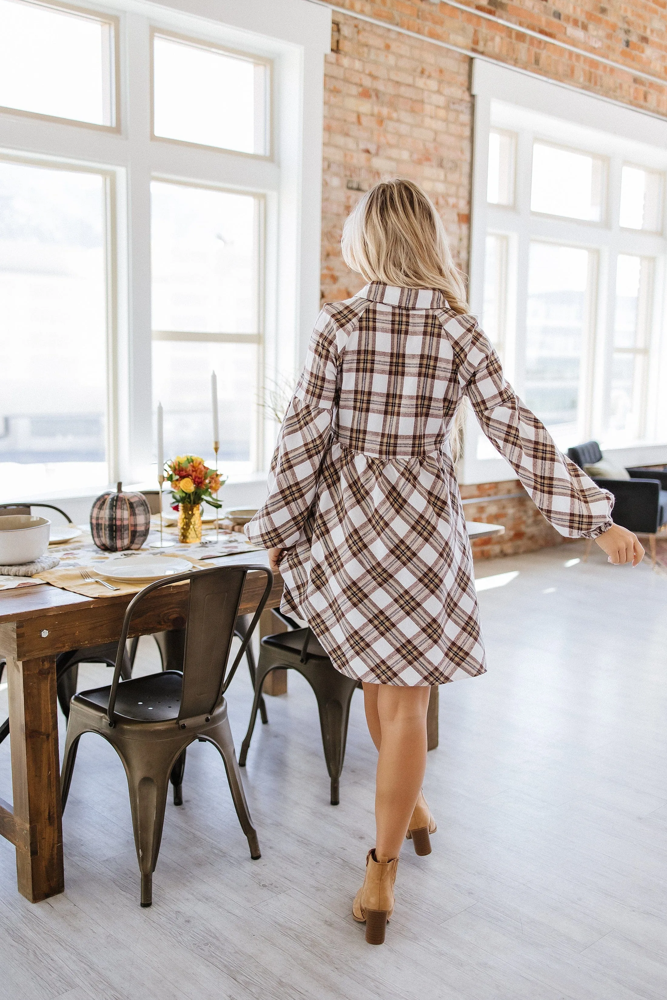 Bradley Plaid Shirt Dress | S-2XL