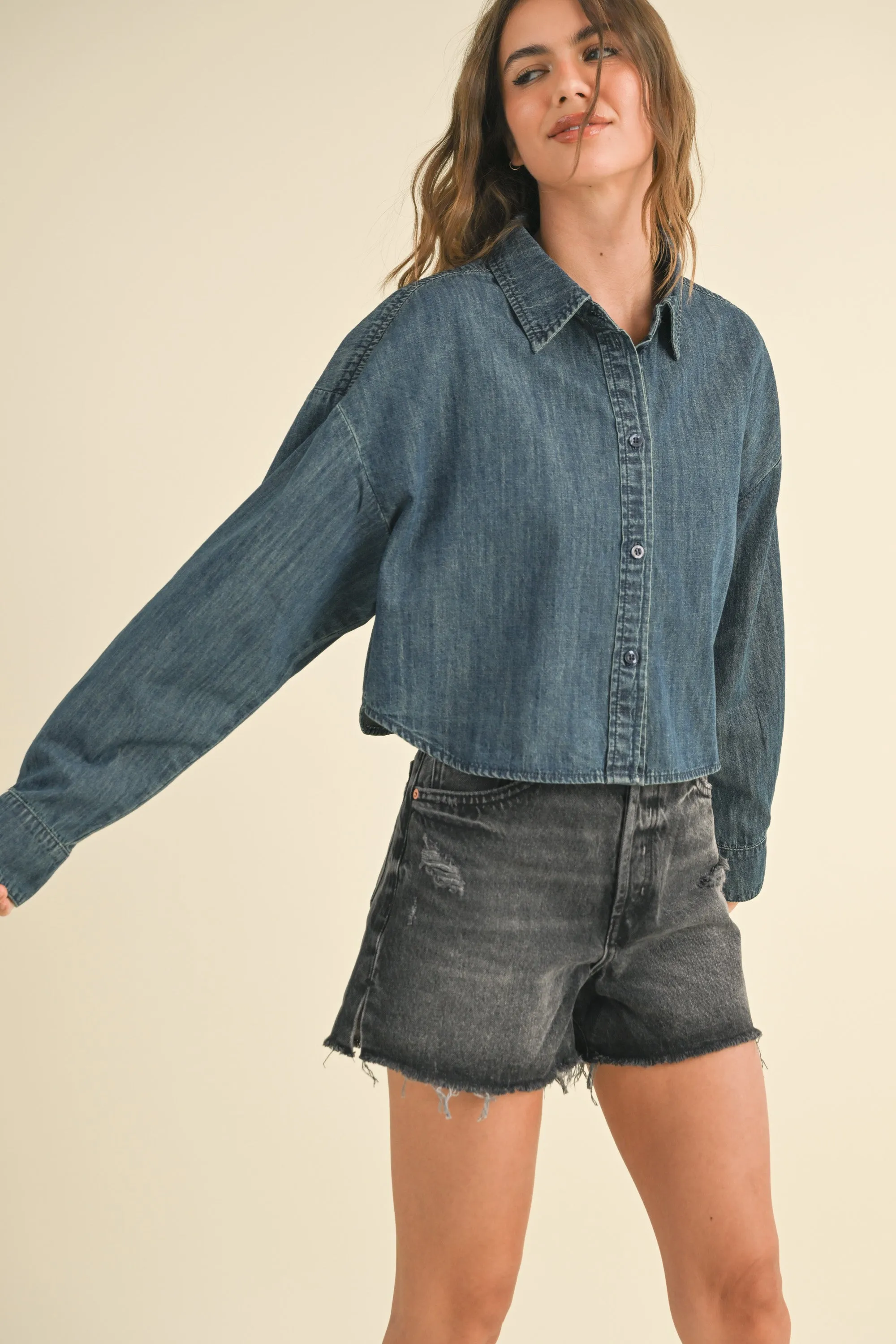 Buttondown Short Body Denim Shirt