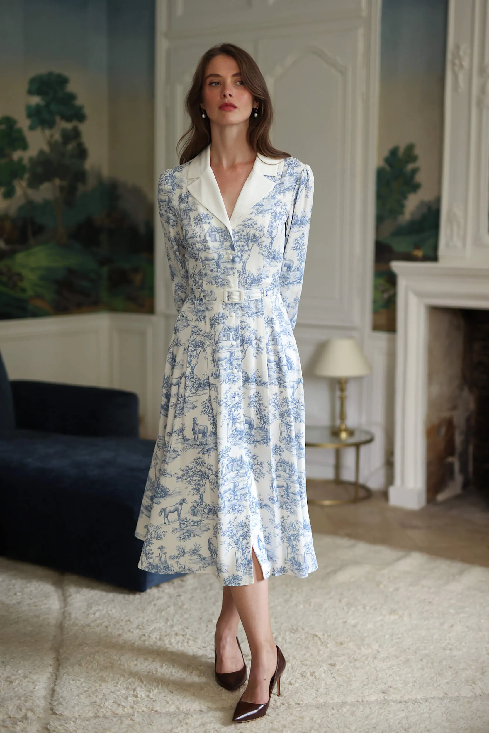 Catalina Toile De Jouy Dress