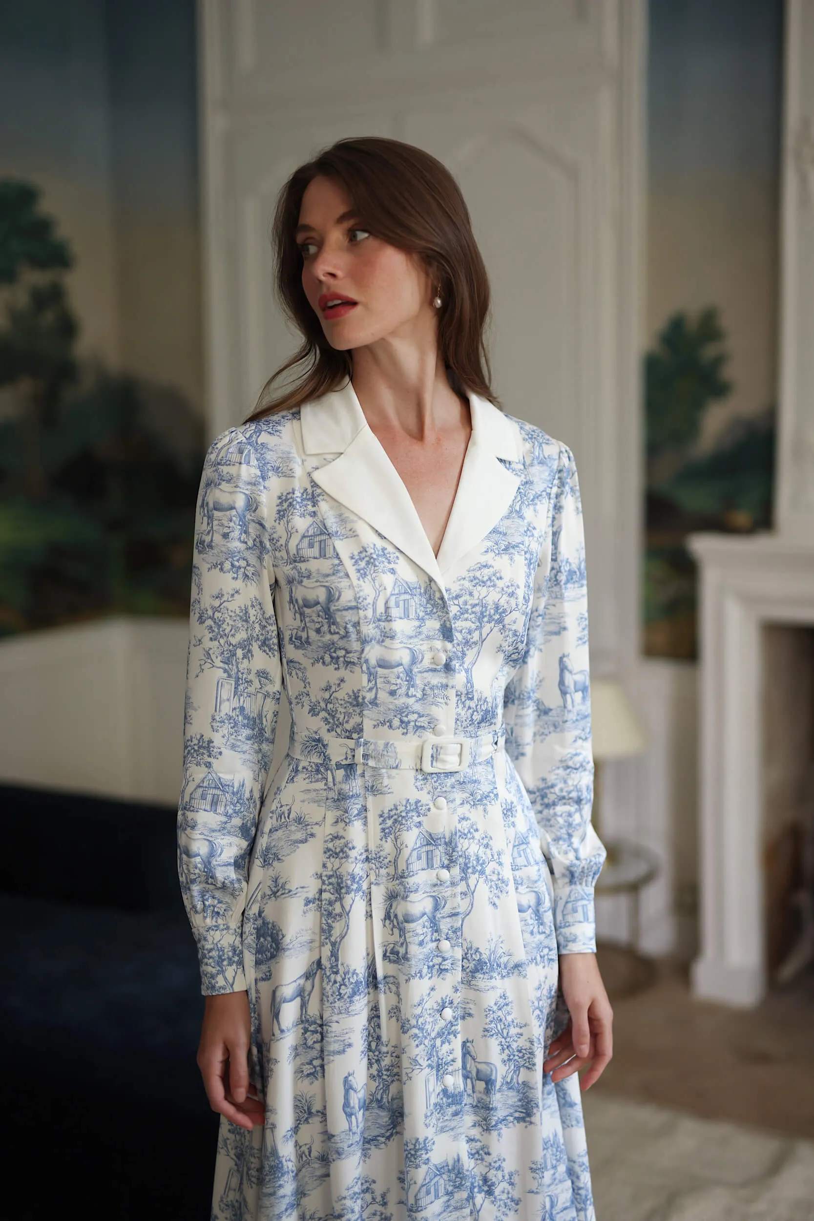 Catalina Toile De Jouy Dress