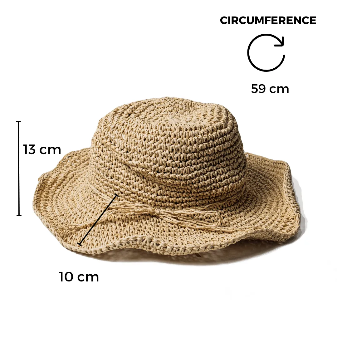 Chokore Summer Straw Bucket Hat (Beige)