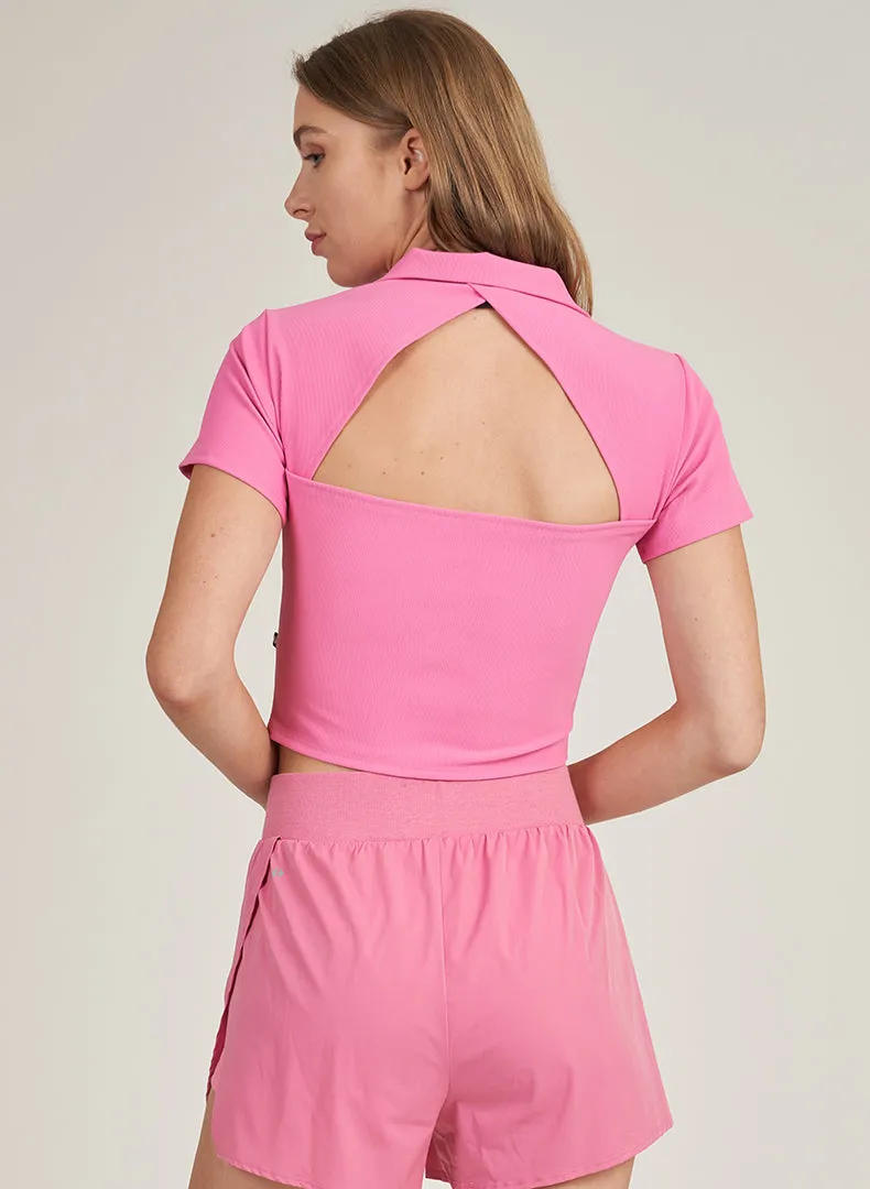 Cut Out Crop Polo - FINAL SALE