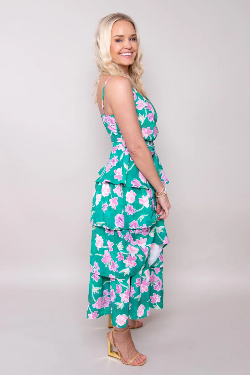 Divine Bloom Maxi Dress (Small)