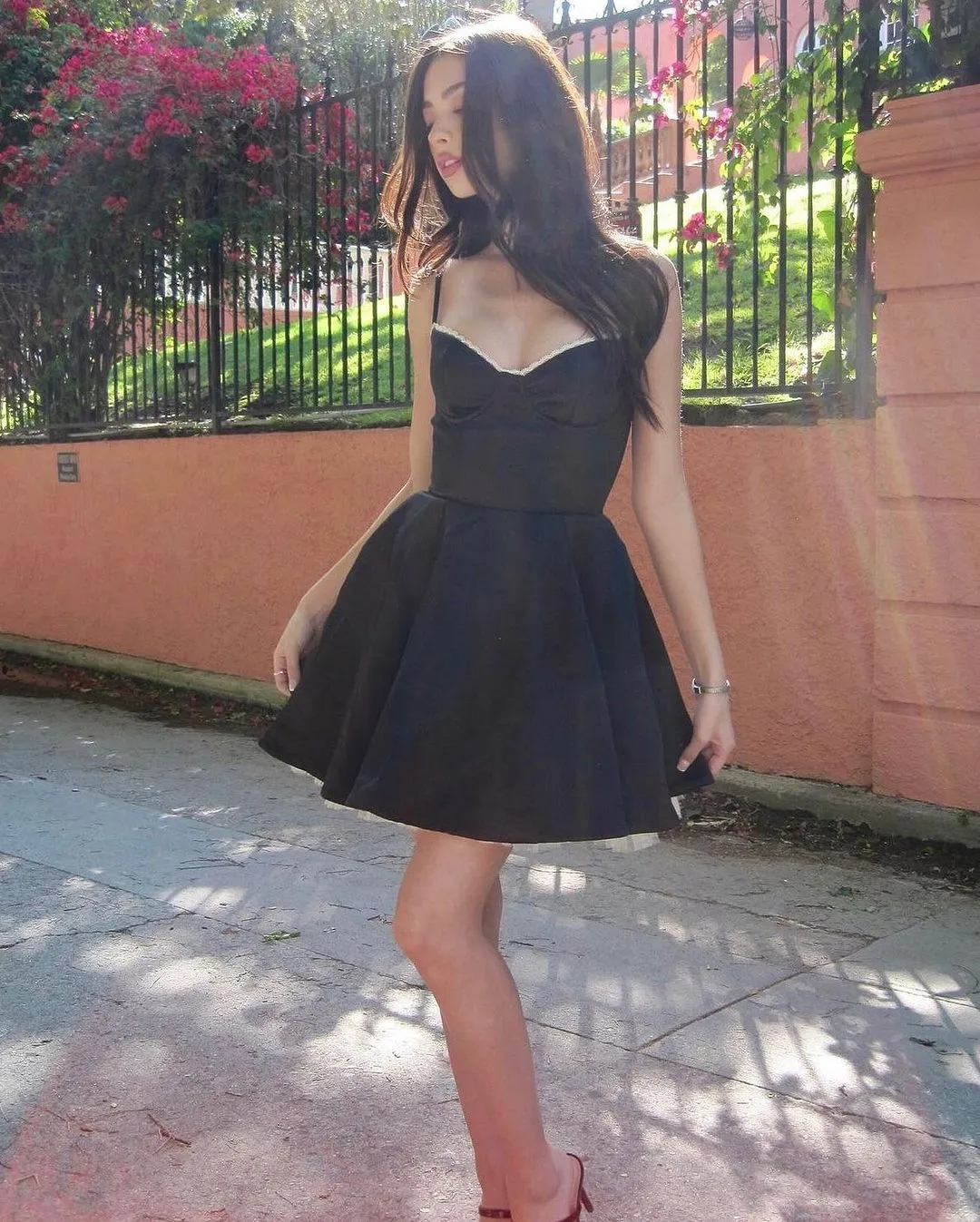 Elegant A Line Black Homecoming Dress Short Birthday Outfit J3581