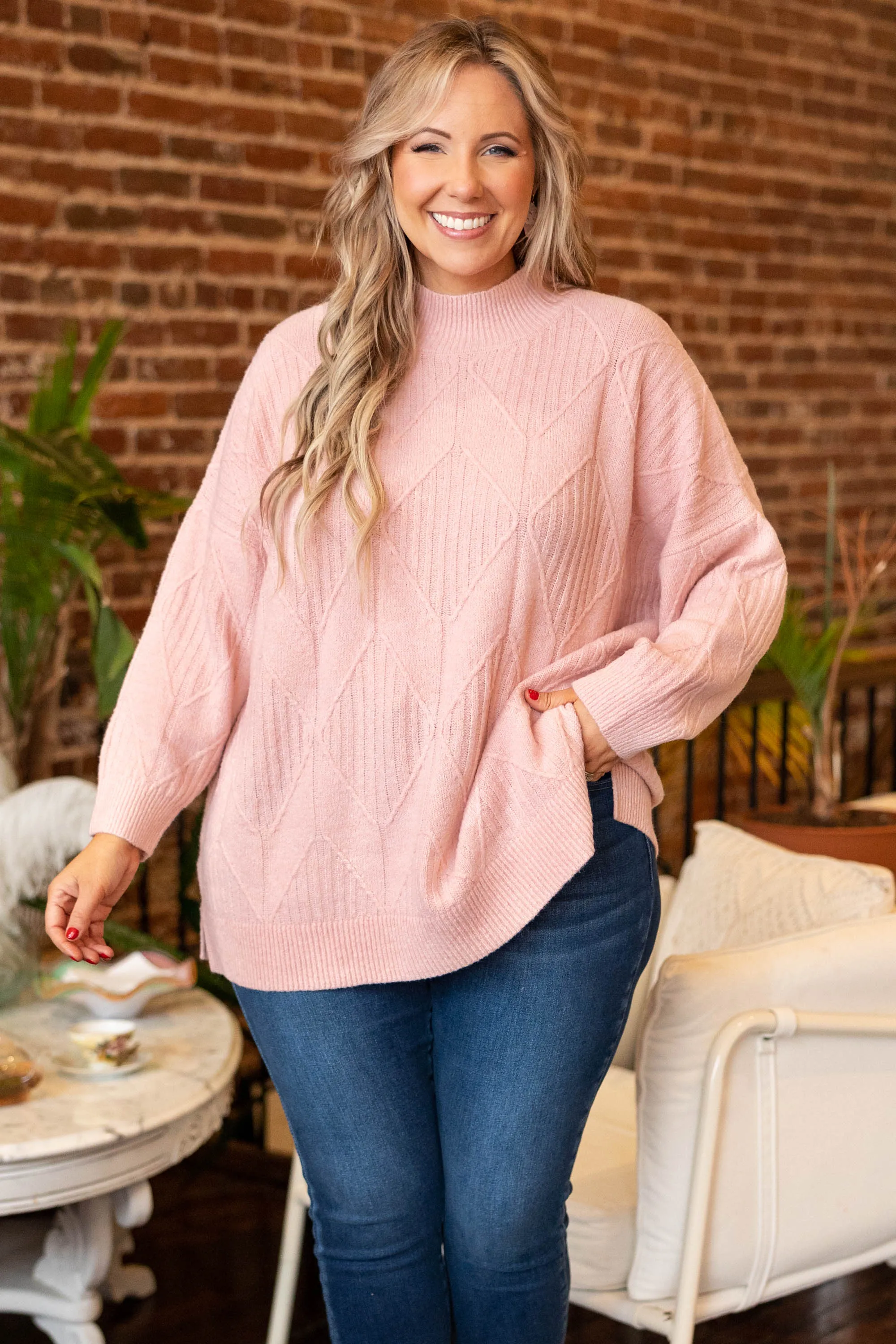 Enchanting Evenings Sweater, Blush