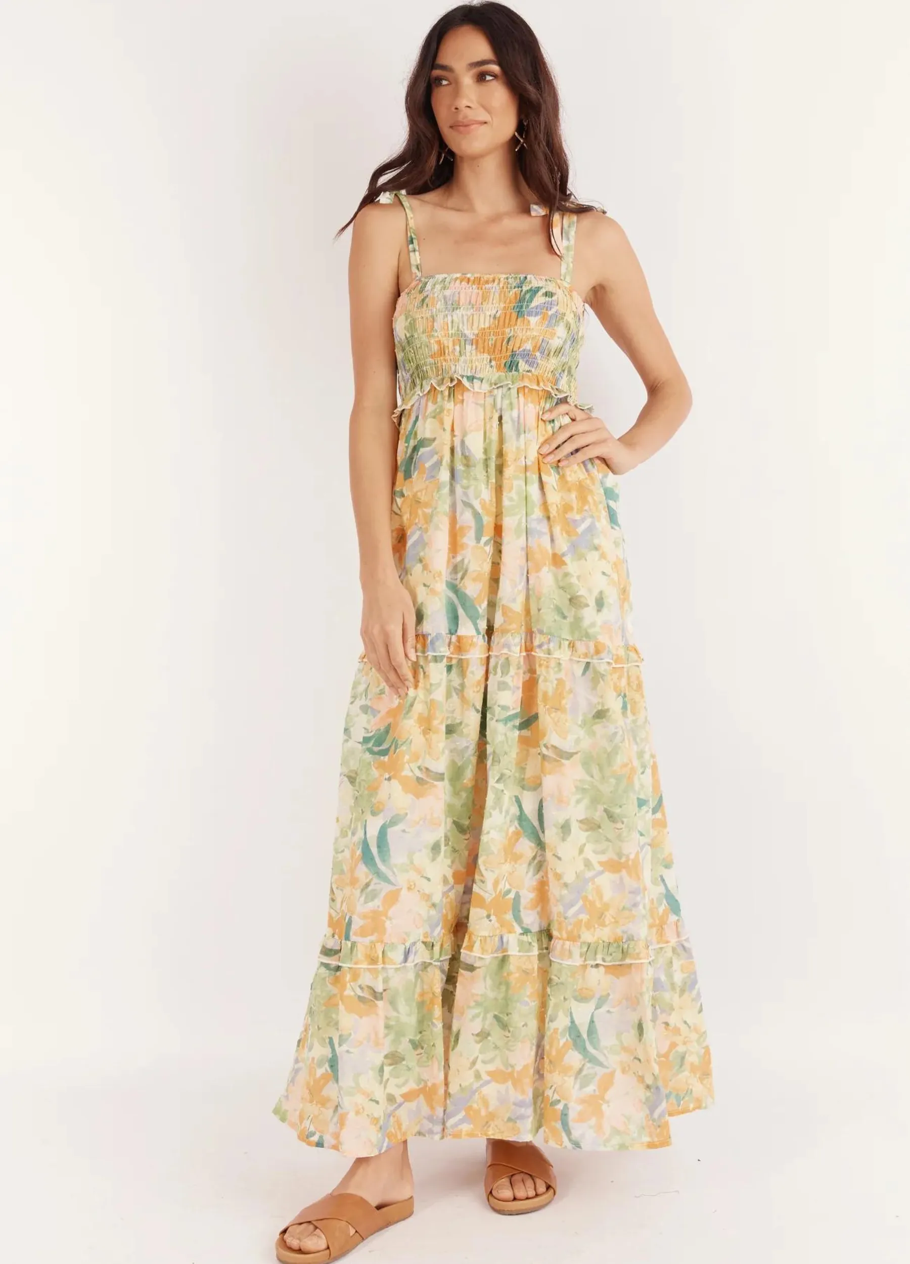 Girl and the Sun - Strappy Yelena Maxi Dress - Wildflower