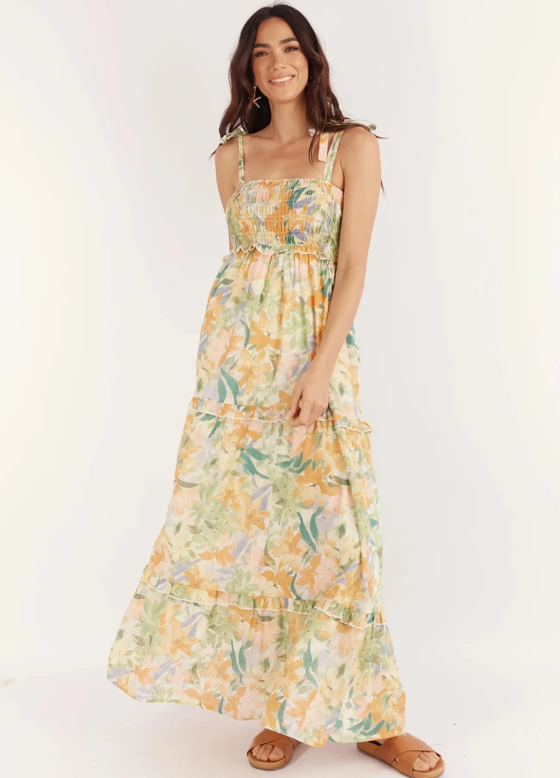 Girl and the Sun - Strappy Yelena Maxi Dress - Wildflower