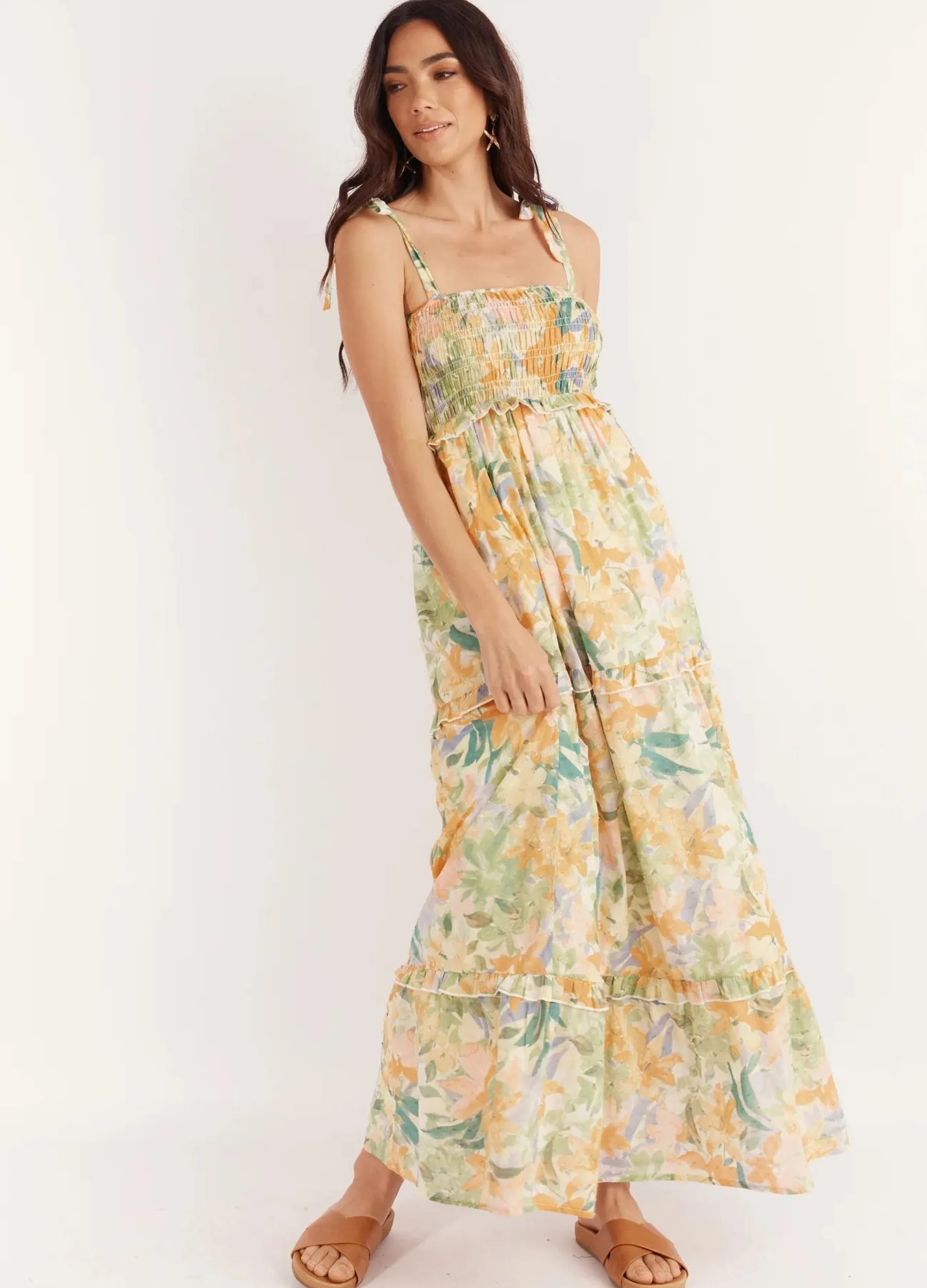 Girl and the Sun - Strappy Yelena Maxi Dress - Wildflower