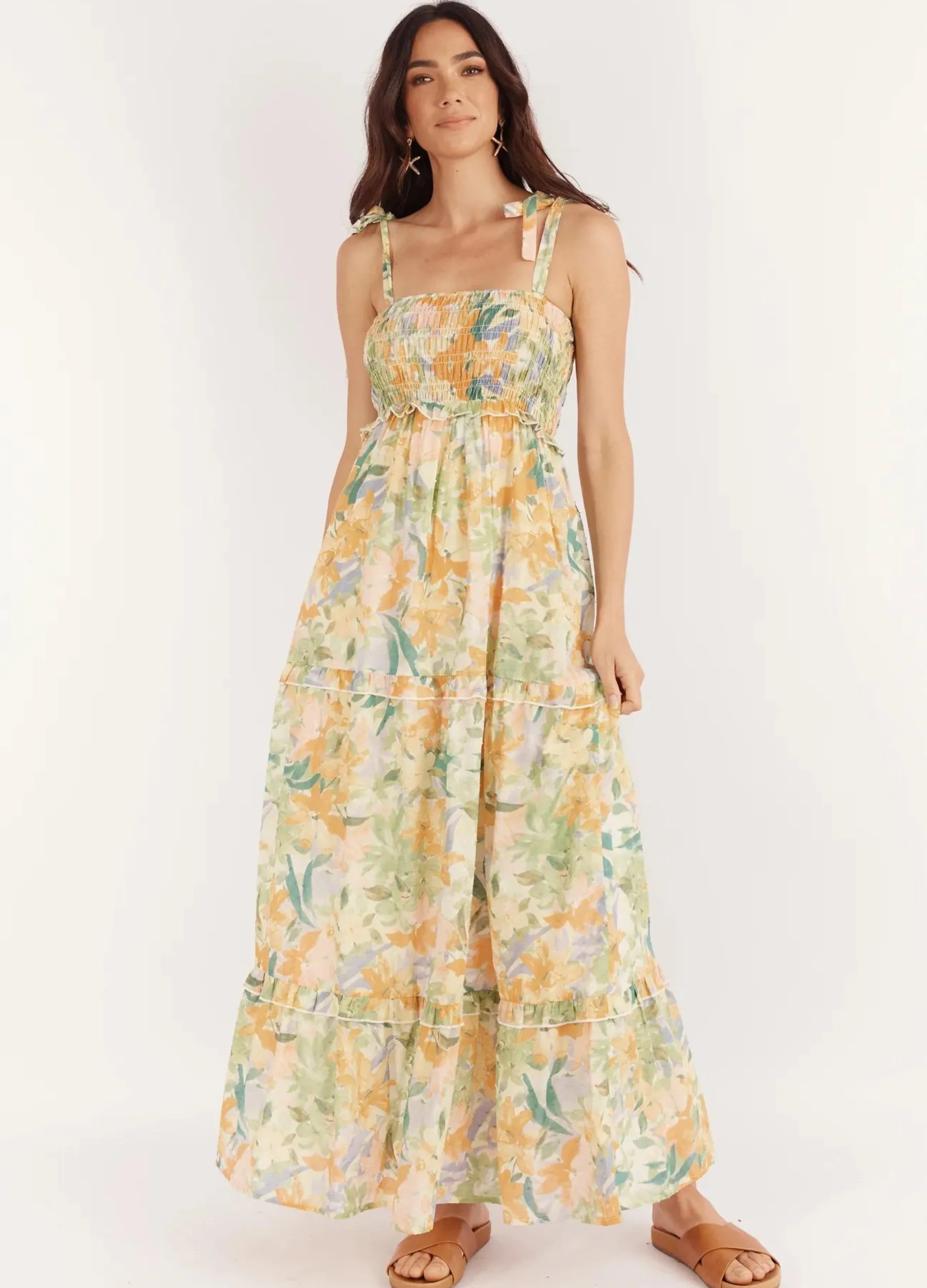 Girl and the Sun - Strappy Yelena Maxi Dress - Wildflower