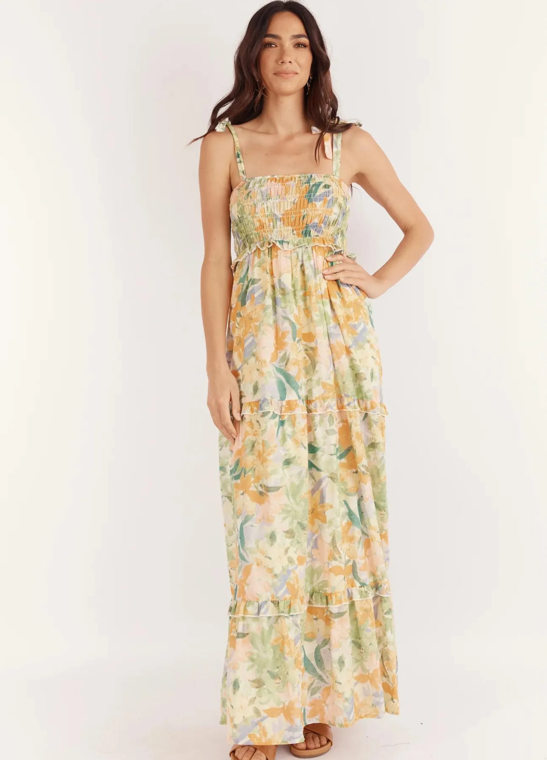 Girl and the Sun - Strappy Yelena Maxi Dress - Wildflower