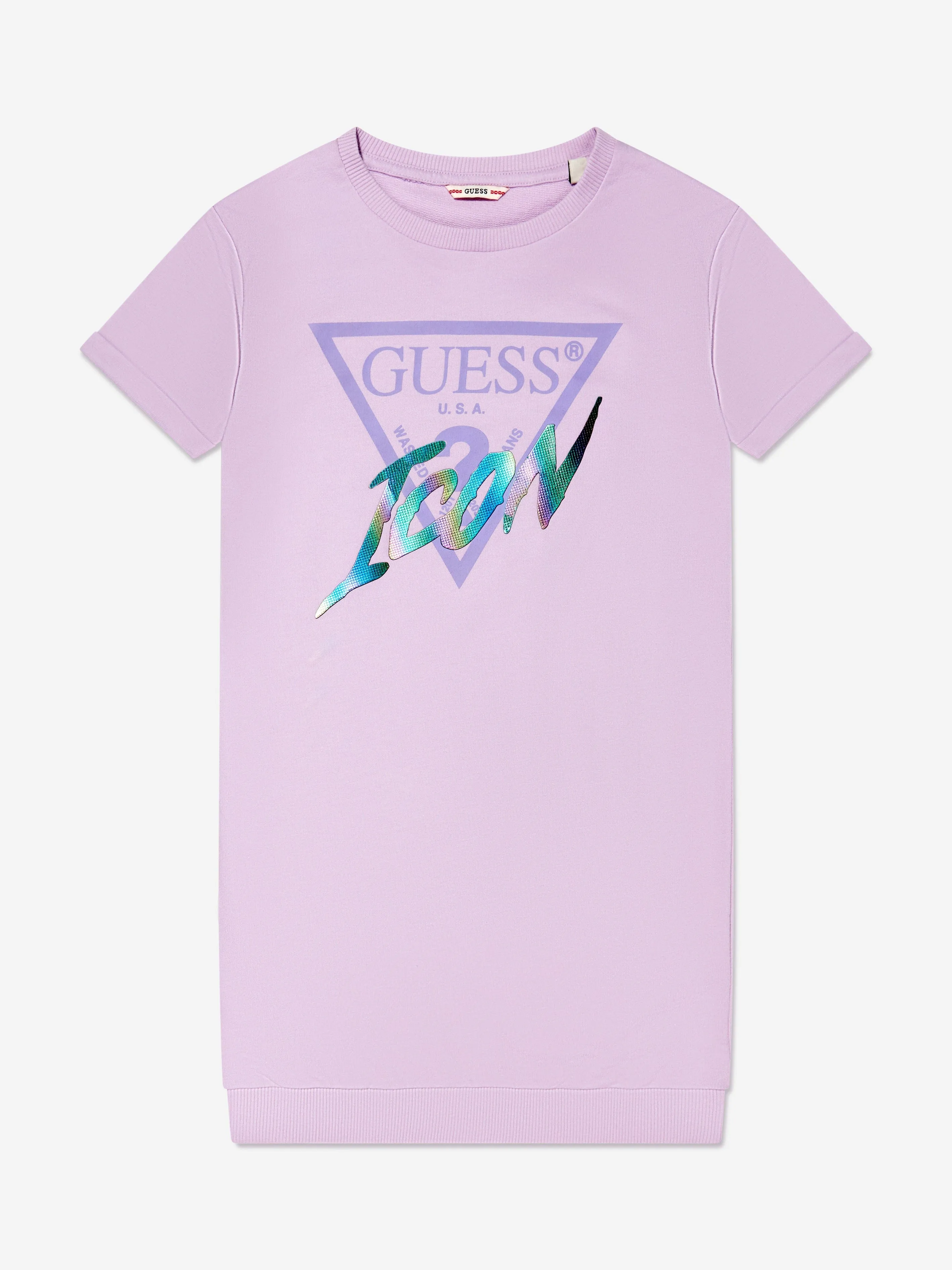 Guess Girls T-Shirt Dress in Lilac