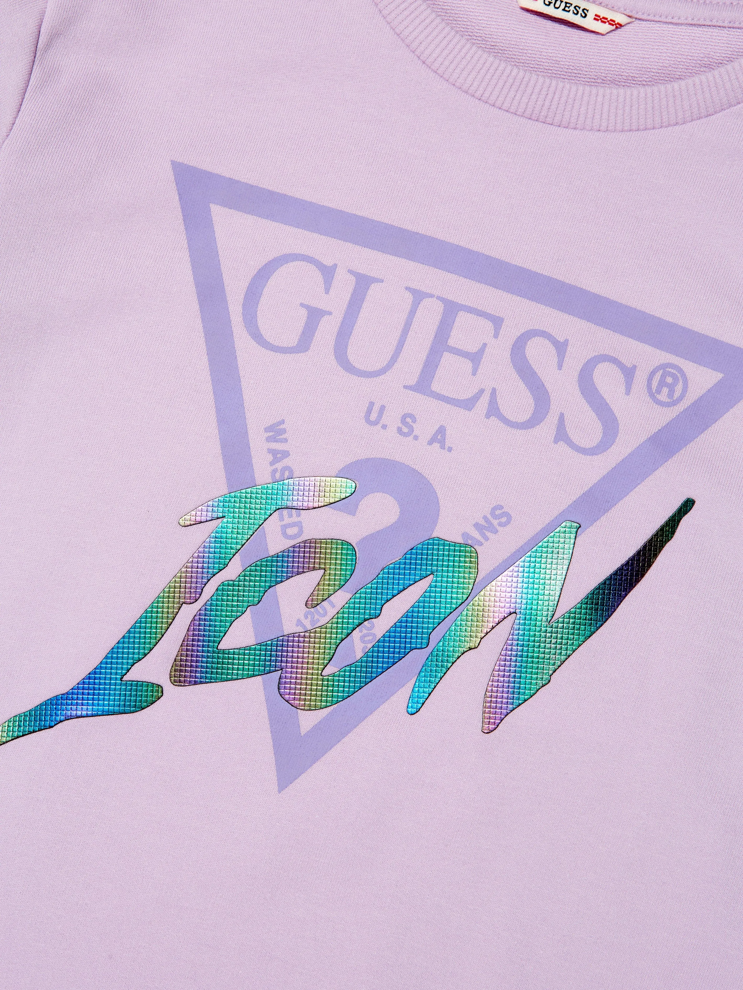 Guess Girls T-Shirt Dress in Lilac