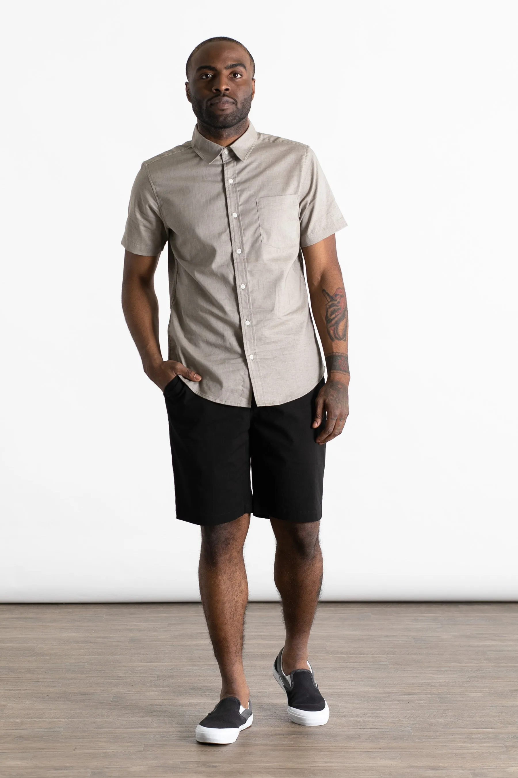 Harbor Slim Shirt / Grey