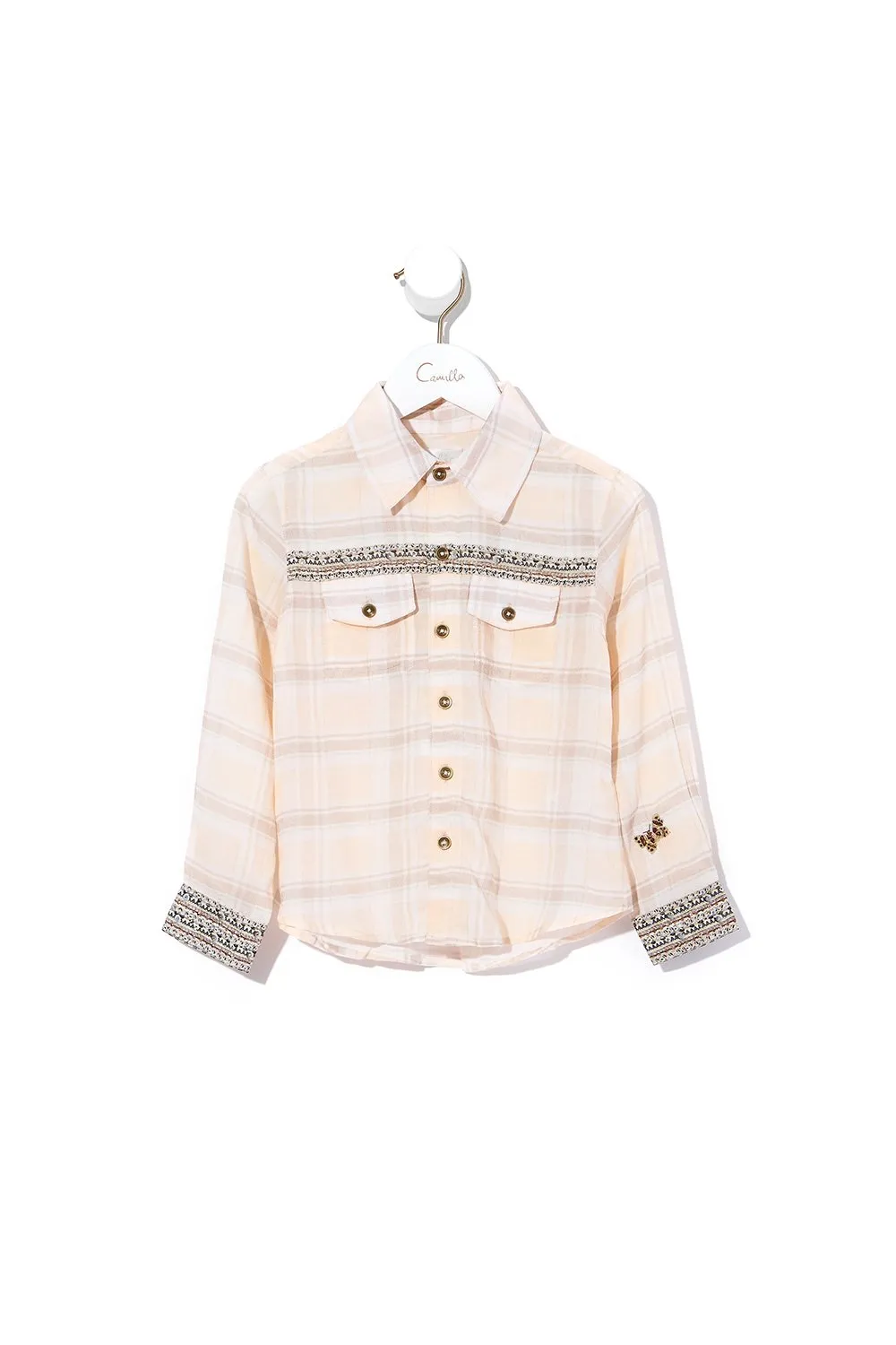 INFANTS BUTTON FRONT SHIRT KINDRED SKIES