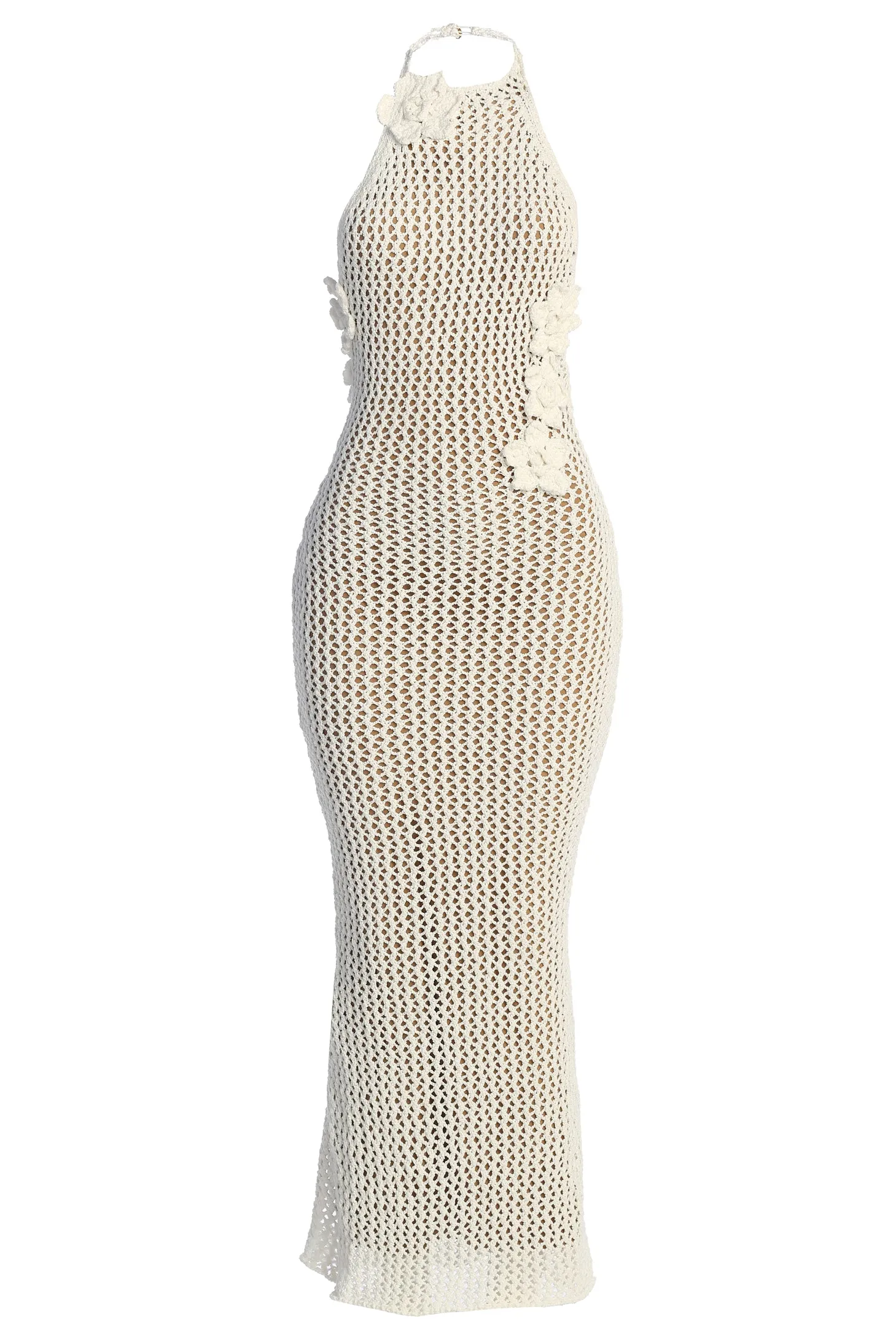 Ivory Paradise Crochet Maxi Dress