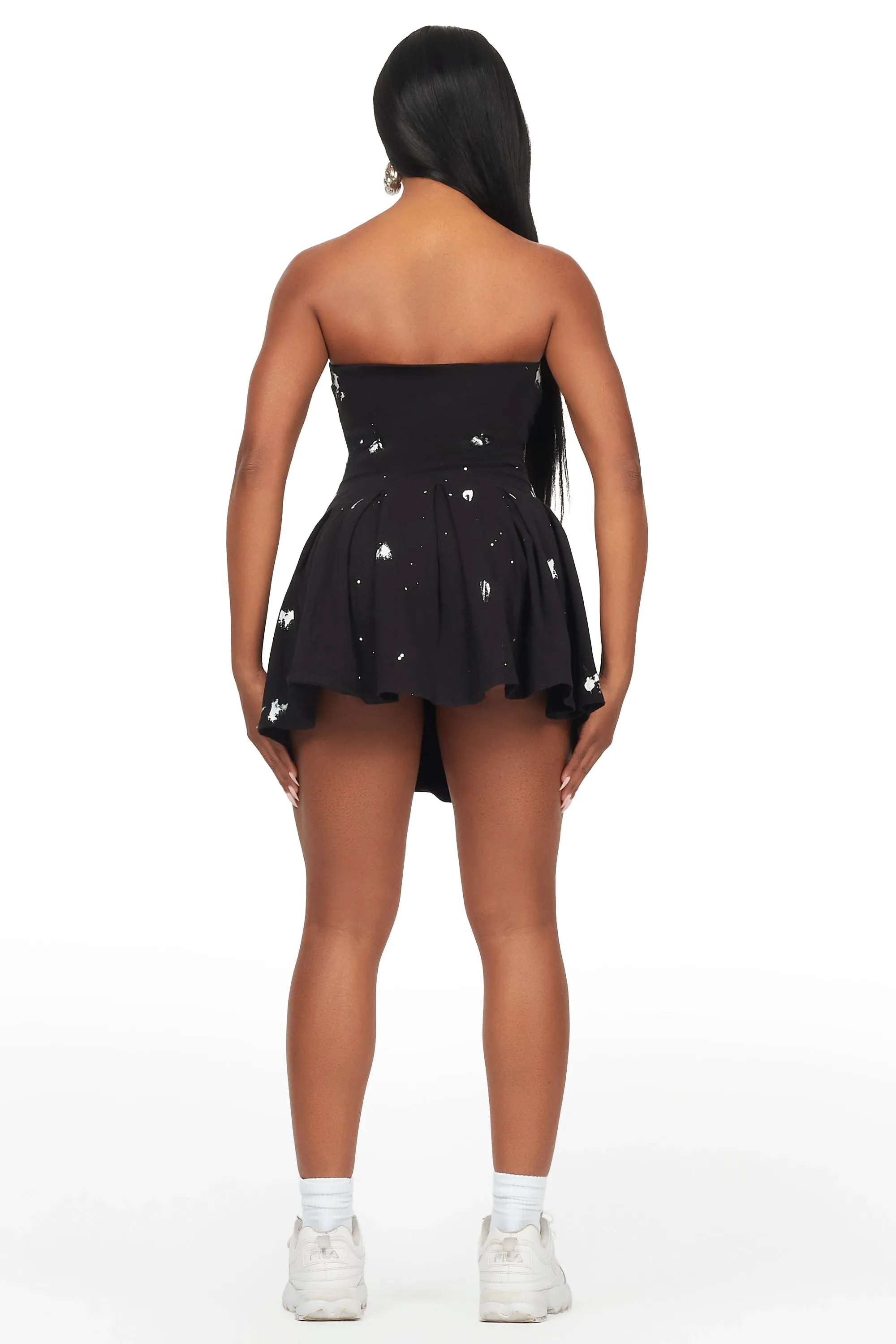 LaDonna Black Strapless Mini Dress