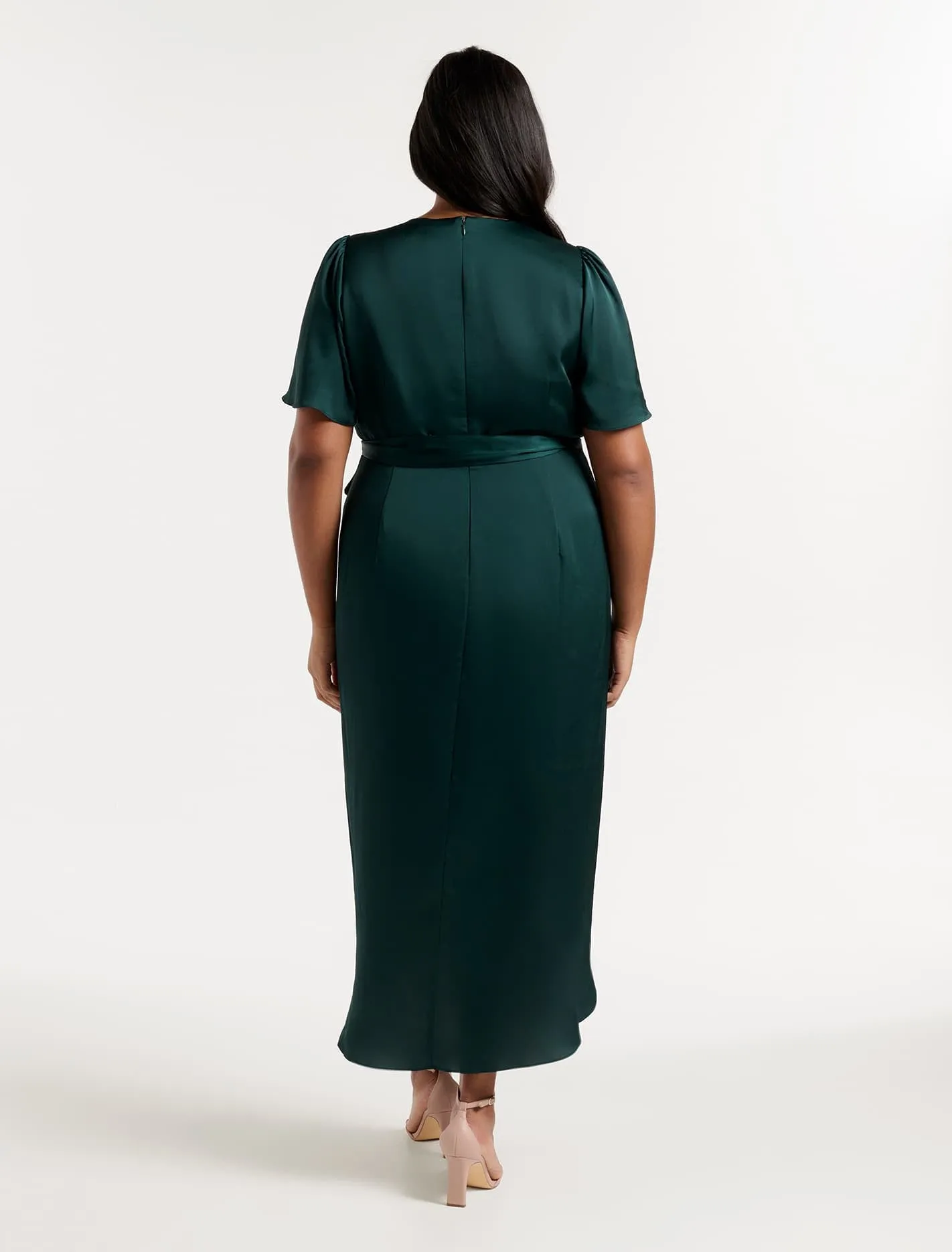 Liza Curve Wrap Midi Dress