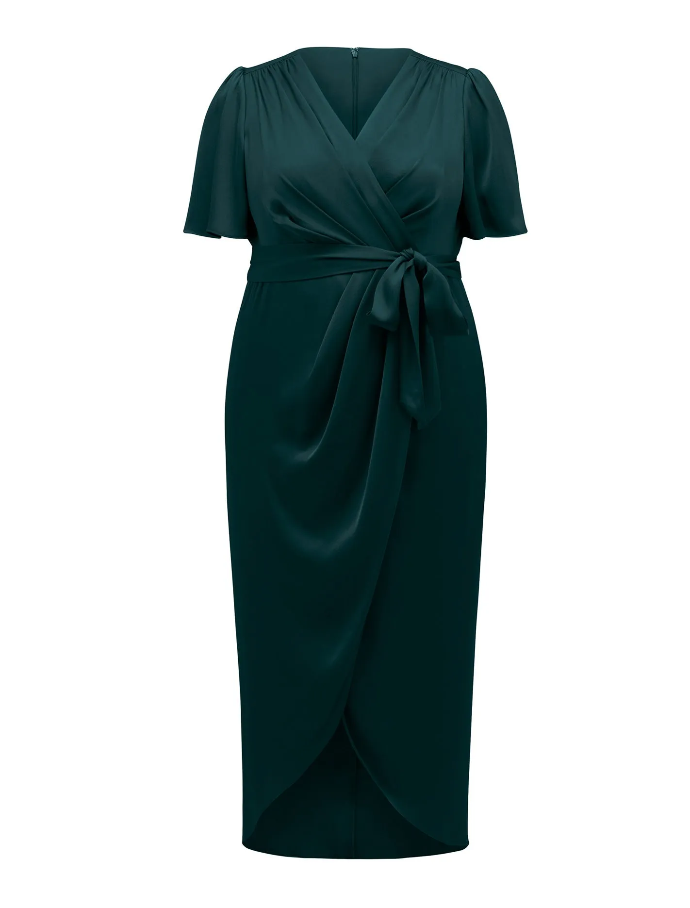 Liza Curve Wrap Midi Dress