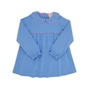 Maude's A-Line Top - Barbados Blue with Hamptons Hot Pink