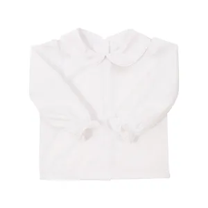 Maude's Peter Pan Collar Shirt & Onesie (Long Sleeve Woven) - Worth Avenue White