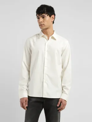 Men's Textured Spread Collar Shirt