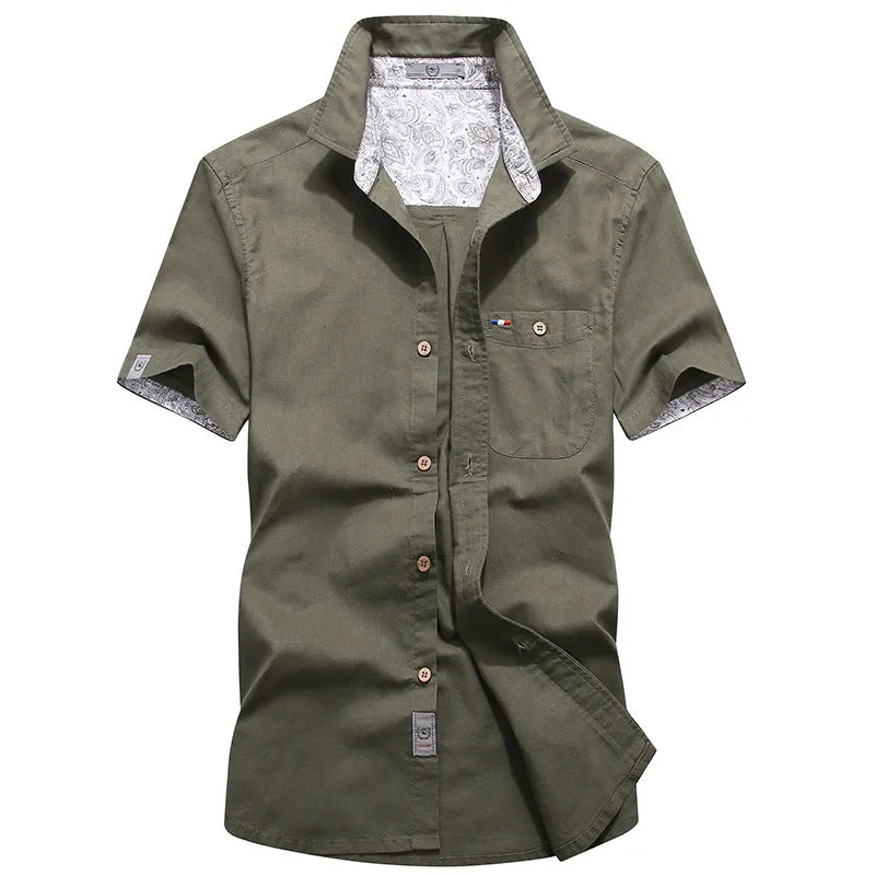 Men's Versatile Loose Shirt Pure Cotton