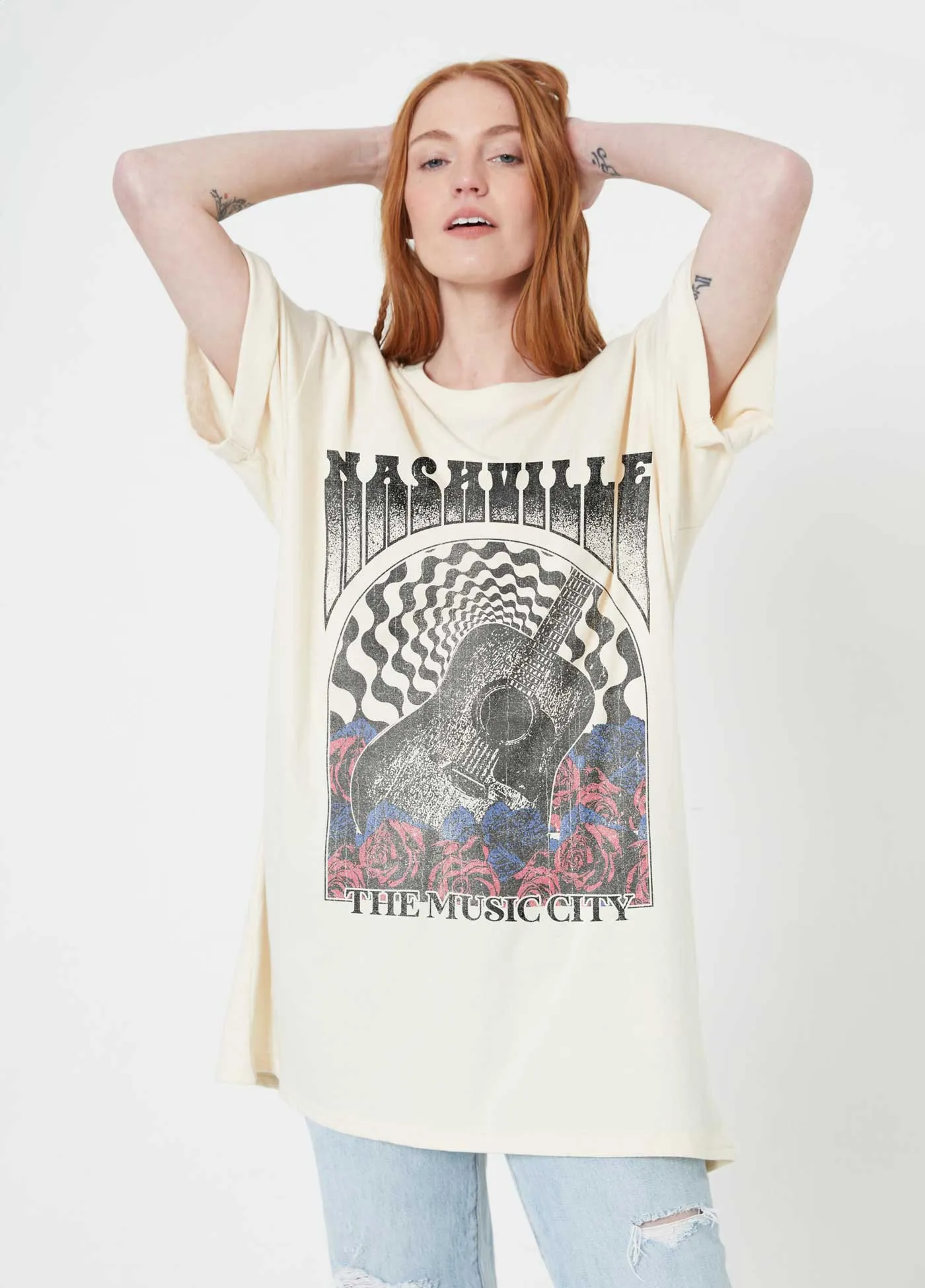 Nashville Tee Dress | Antique White