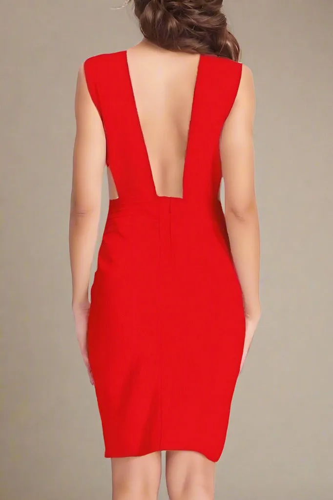 Pia Bandage Dress - Lipstick Red