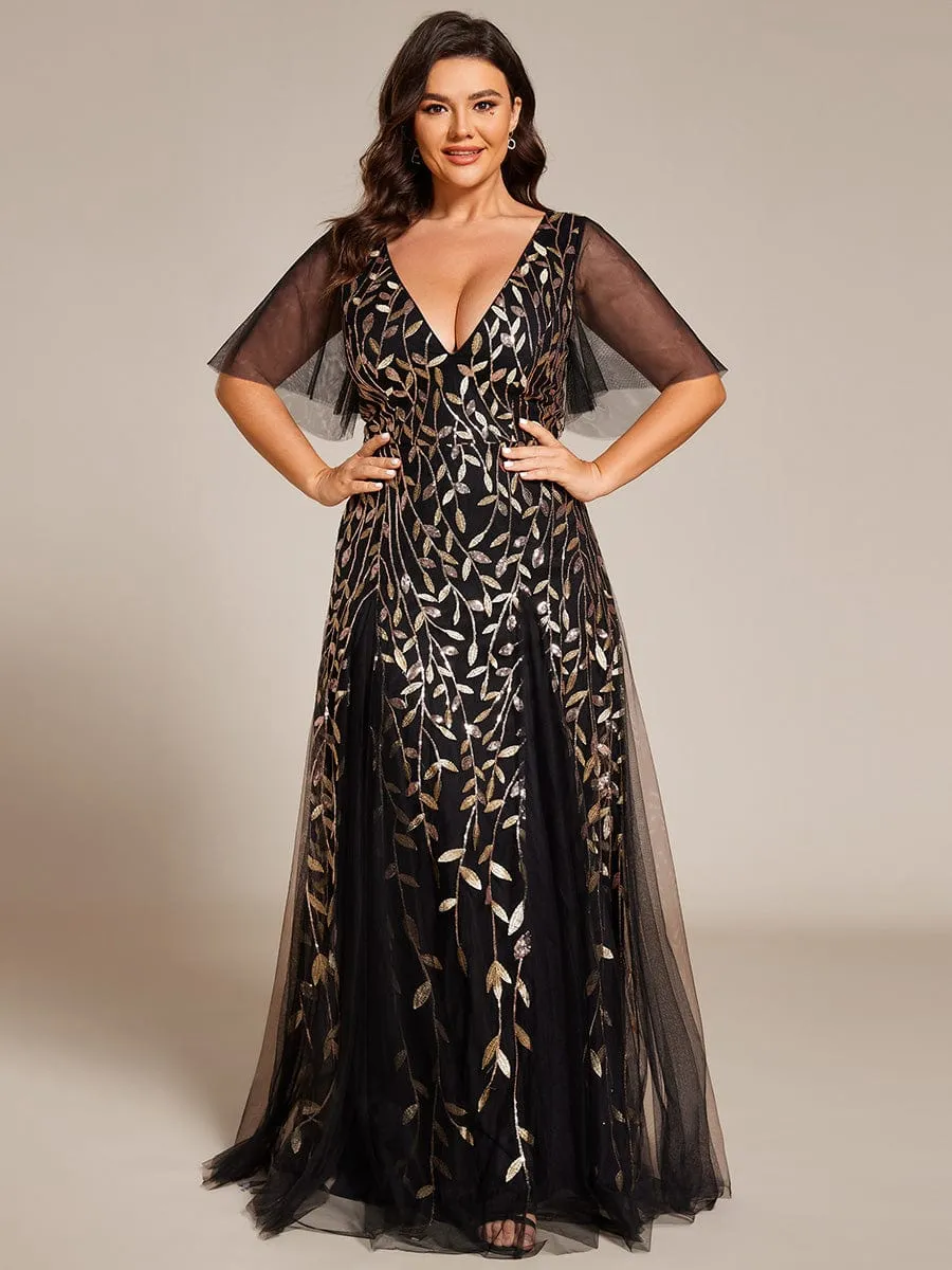 Plus Size Floor Length Formal Evening Gowns for Weddings