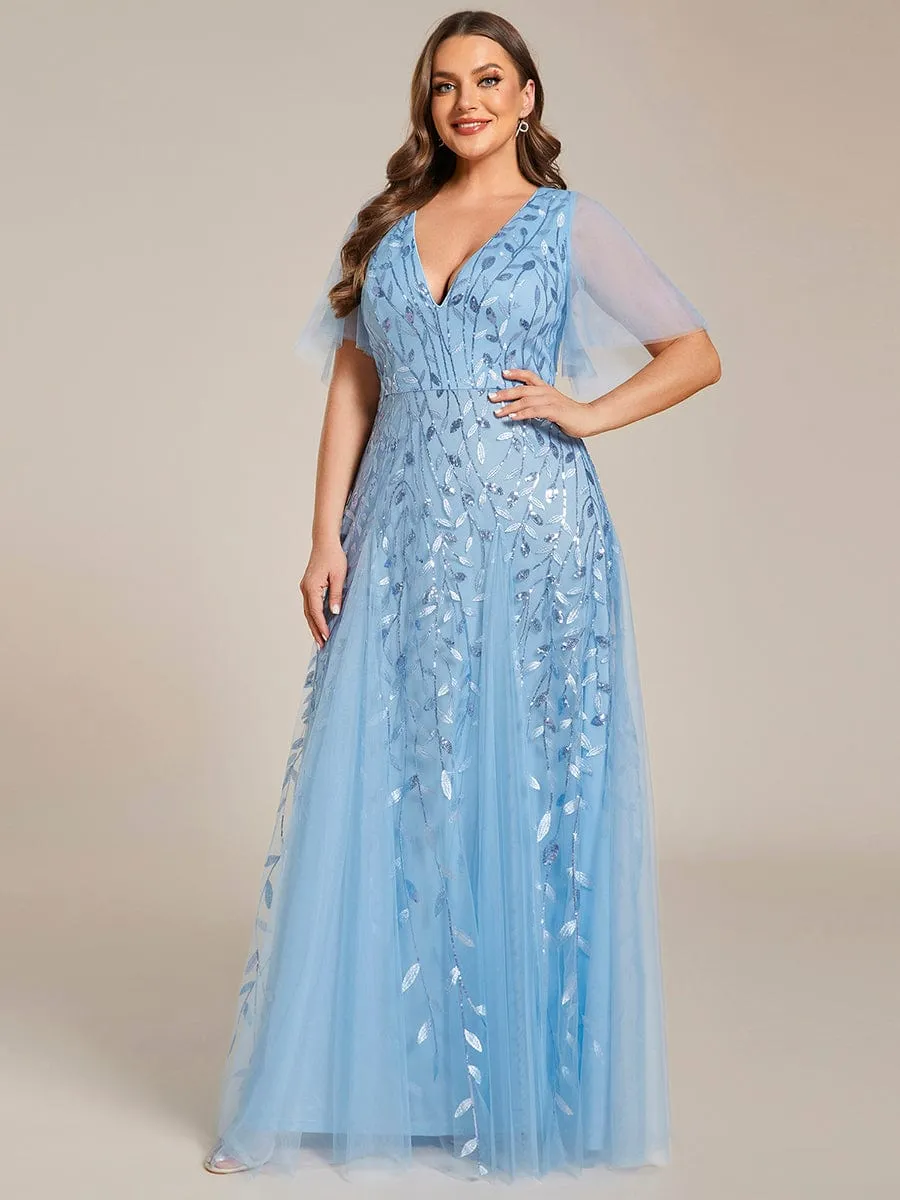 Plus Size Floor Length Formal Evening Gowns for Weddings