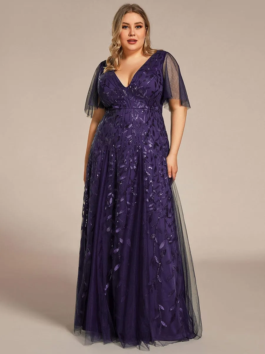 Plus Size Floor Length Formal Evening Gowns for Weddings