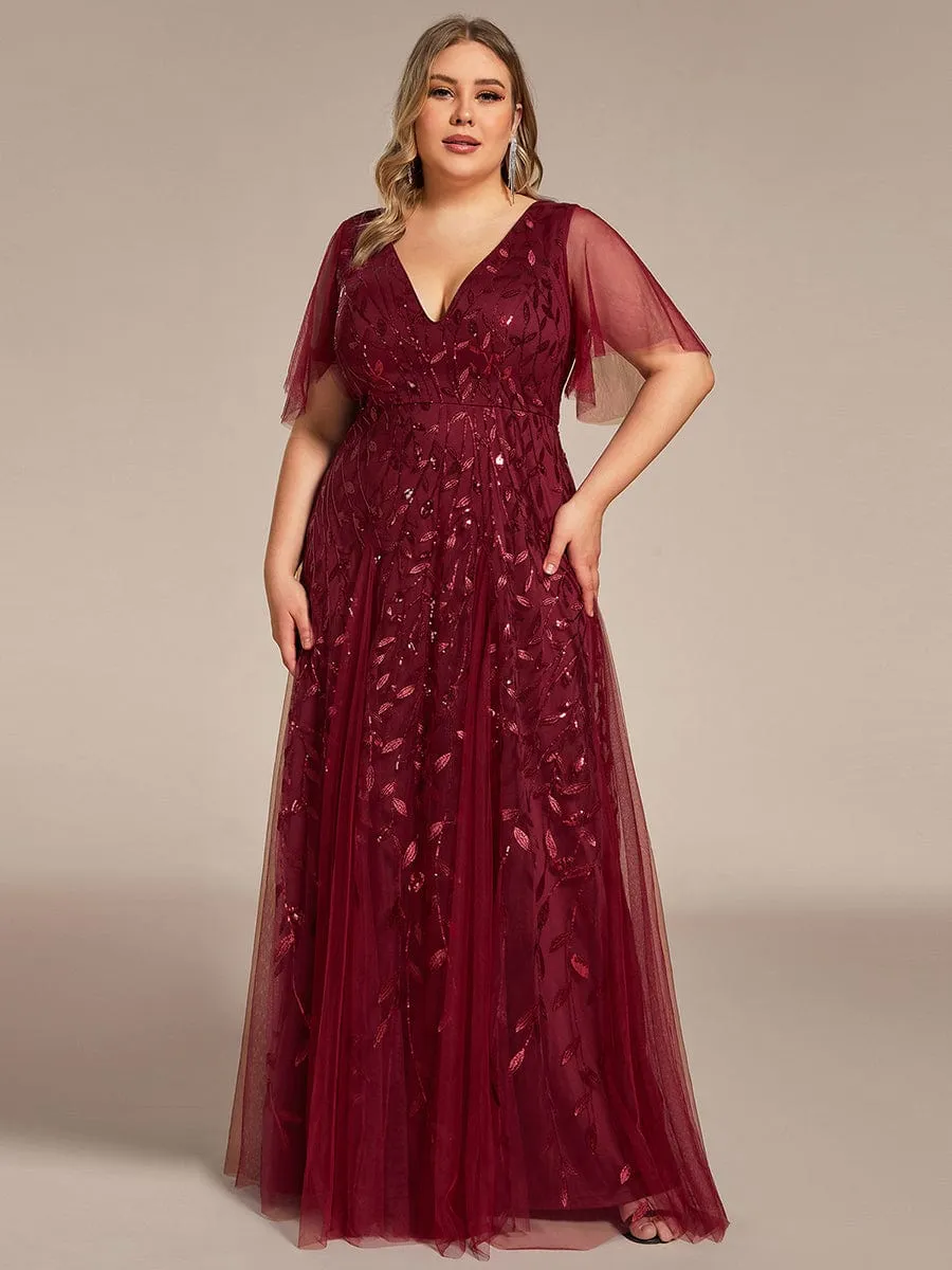 Plus Size Floor Length Formal Evening Gowns for Weddings