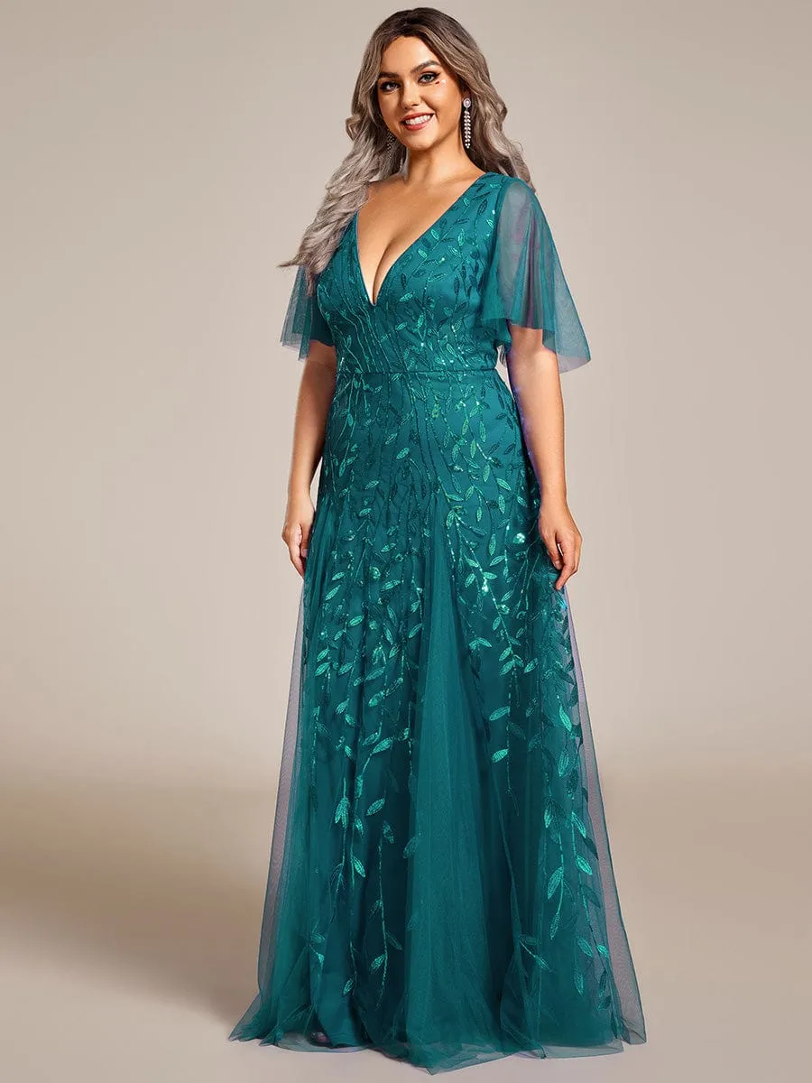 Plus Size Floor Length Formal Evening Gowns for Weddings