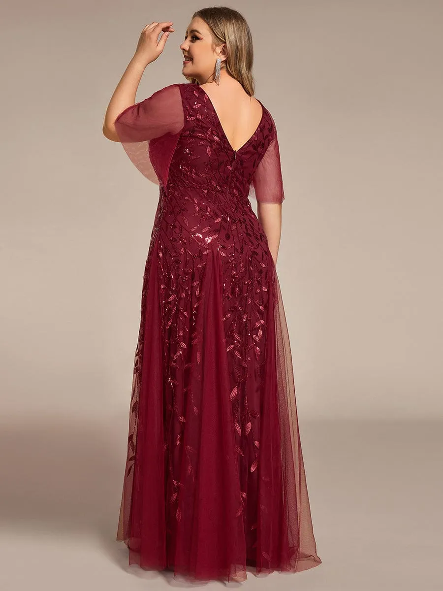 Plus Size Floor Length Formal Evening Gowns for Weddings