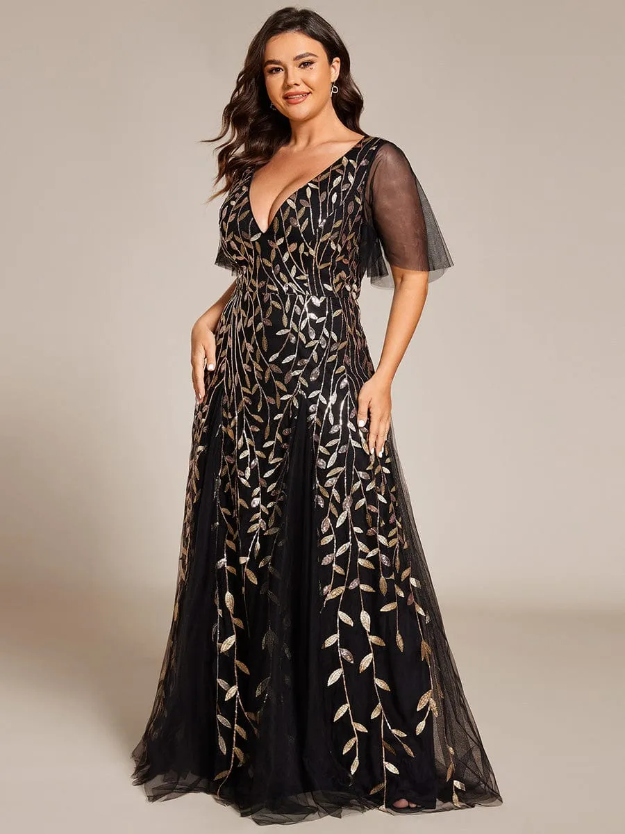 Plus Size Floor Length Formal Evening Gowns for Weddings