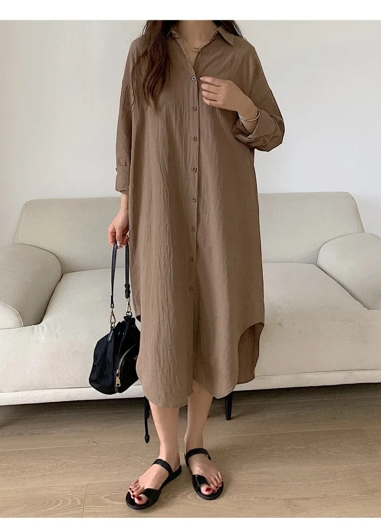 Plus Size Loose Shirt Dress