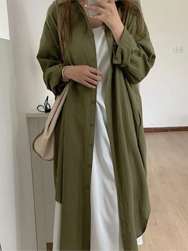 Plus Size Loose Shirt Dress