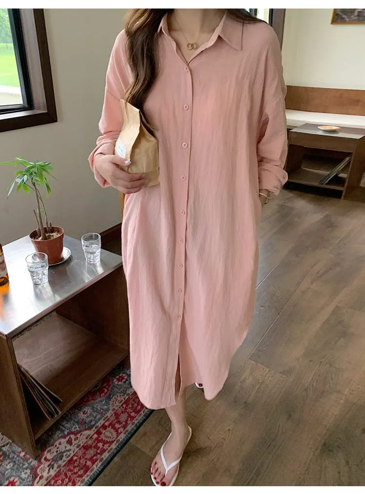 Plus Size Loose Shirt Dress