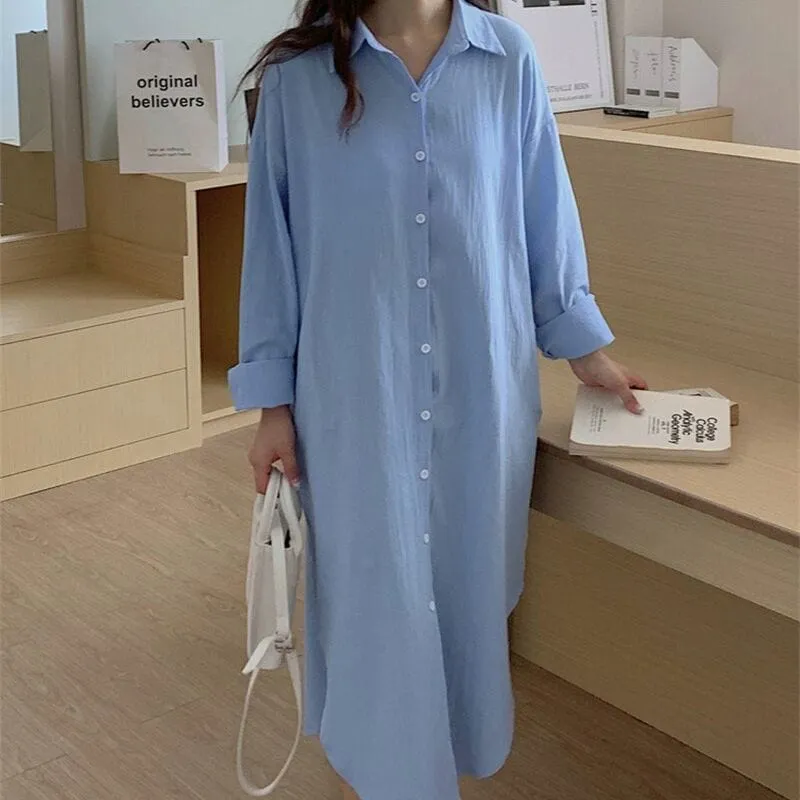 Plus Size Loose Shirt Dress