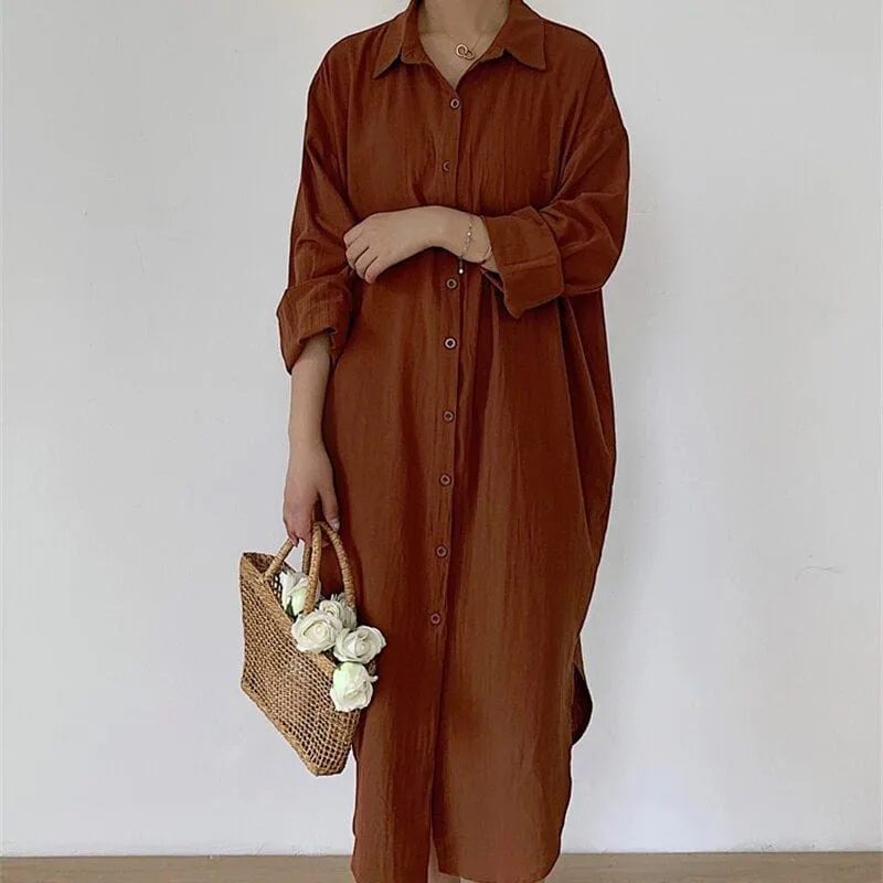 Plus Size Loose Shirt Dress