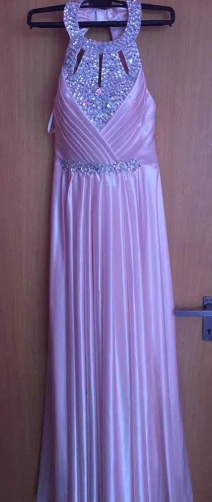 Satin Formal Prom Party Gown at Bling Brides Bouquet Online Bridal Store