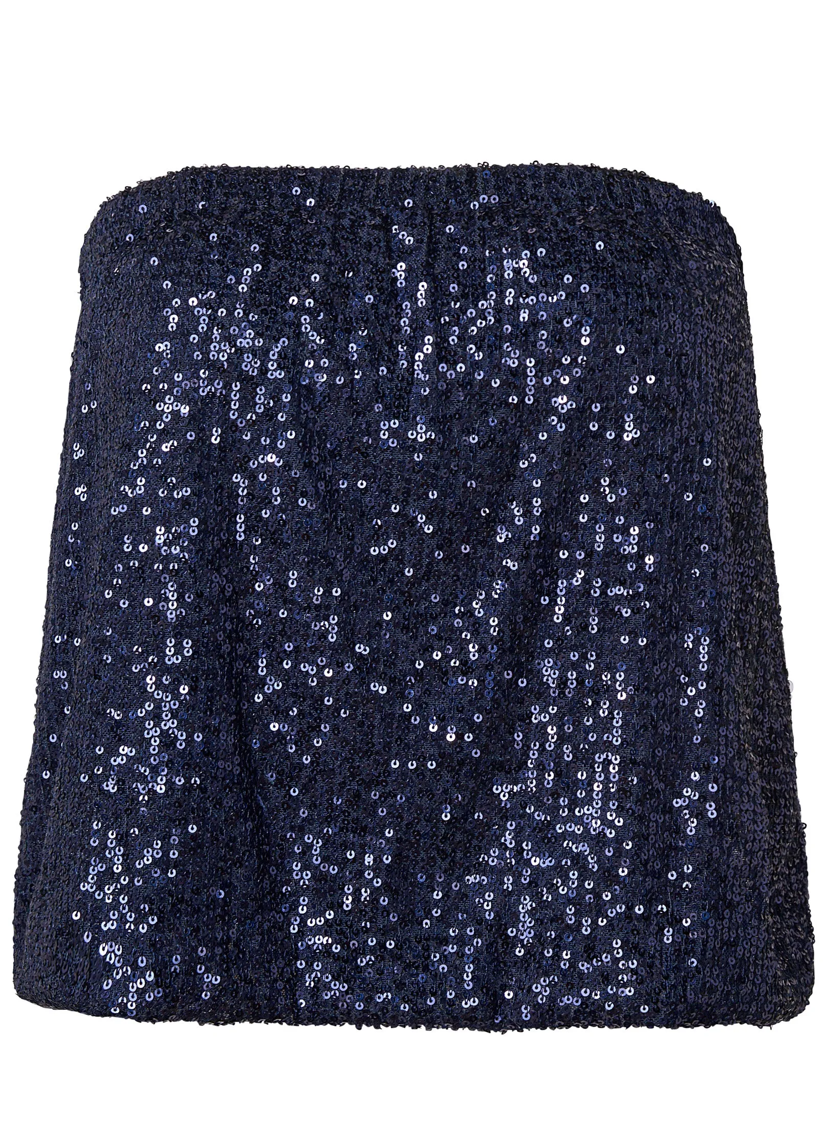 Sequin Tube Top - Navy