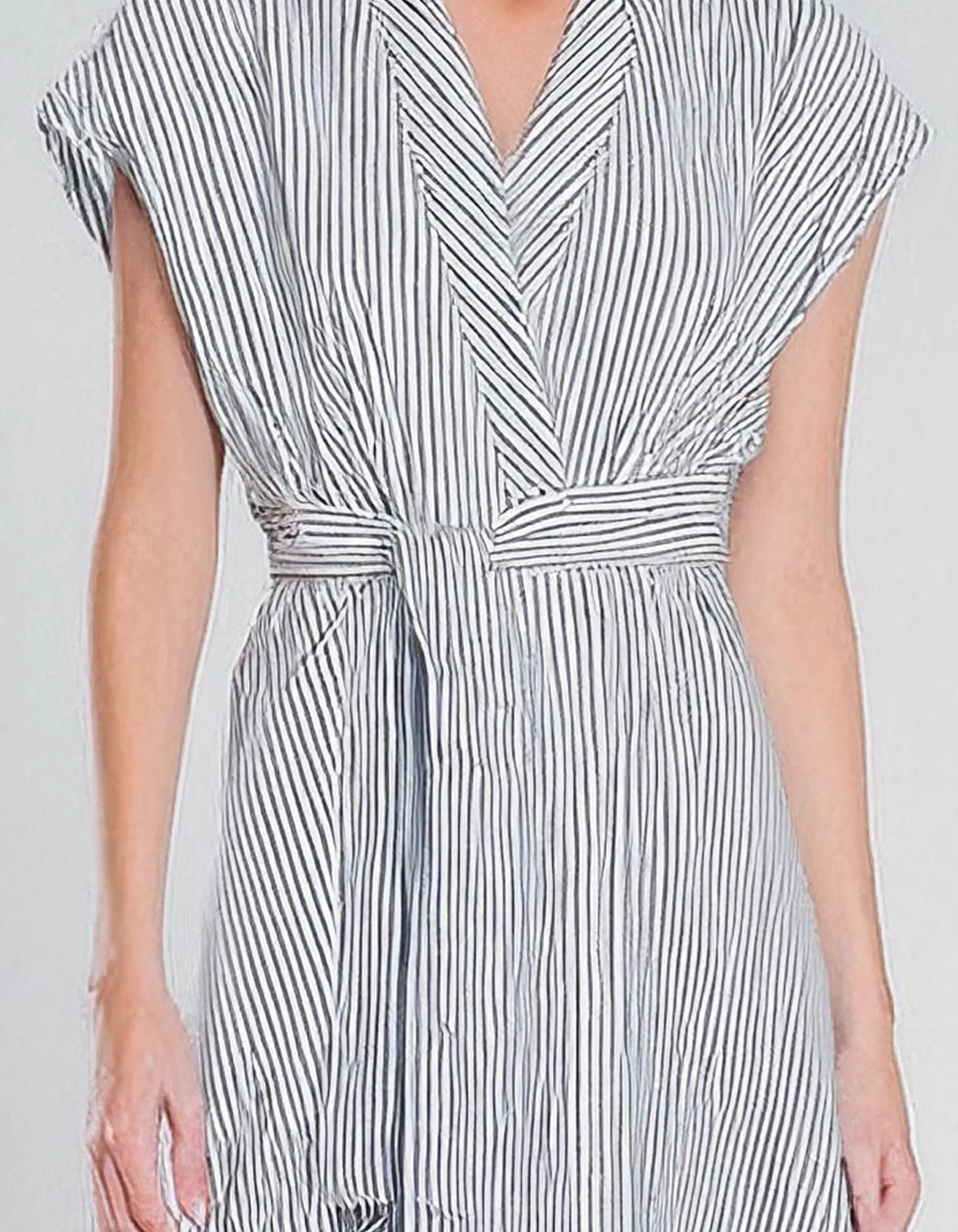 Striped Maxi Wrap Dress