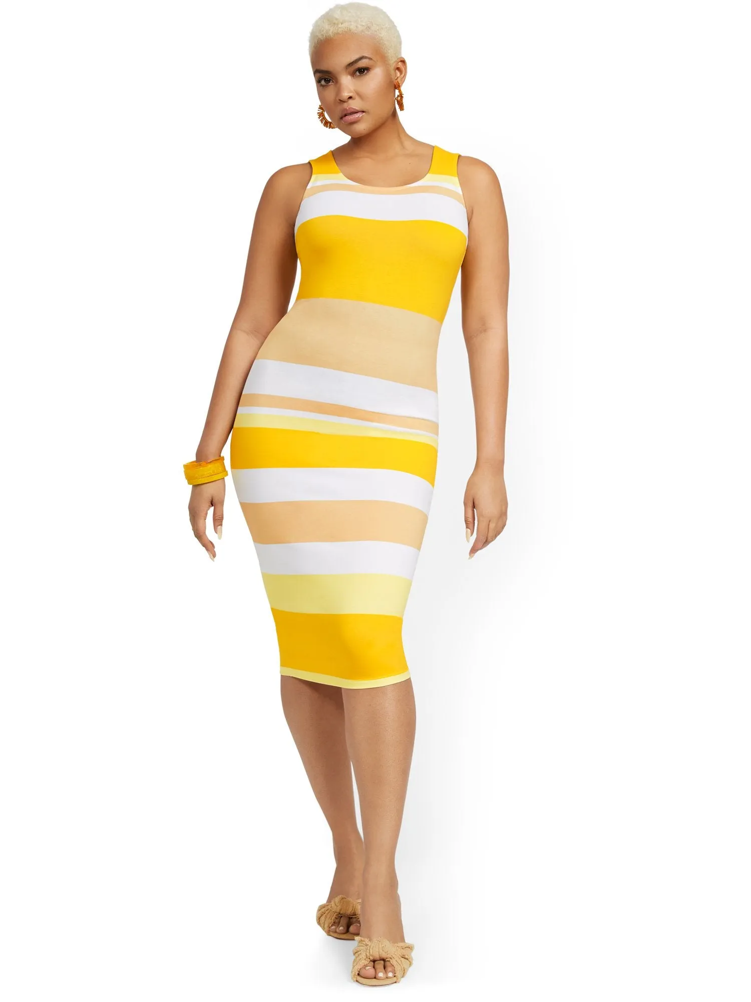 Striped Tank Midi Dress - Everyday Collection