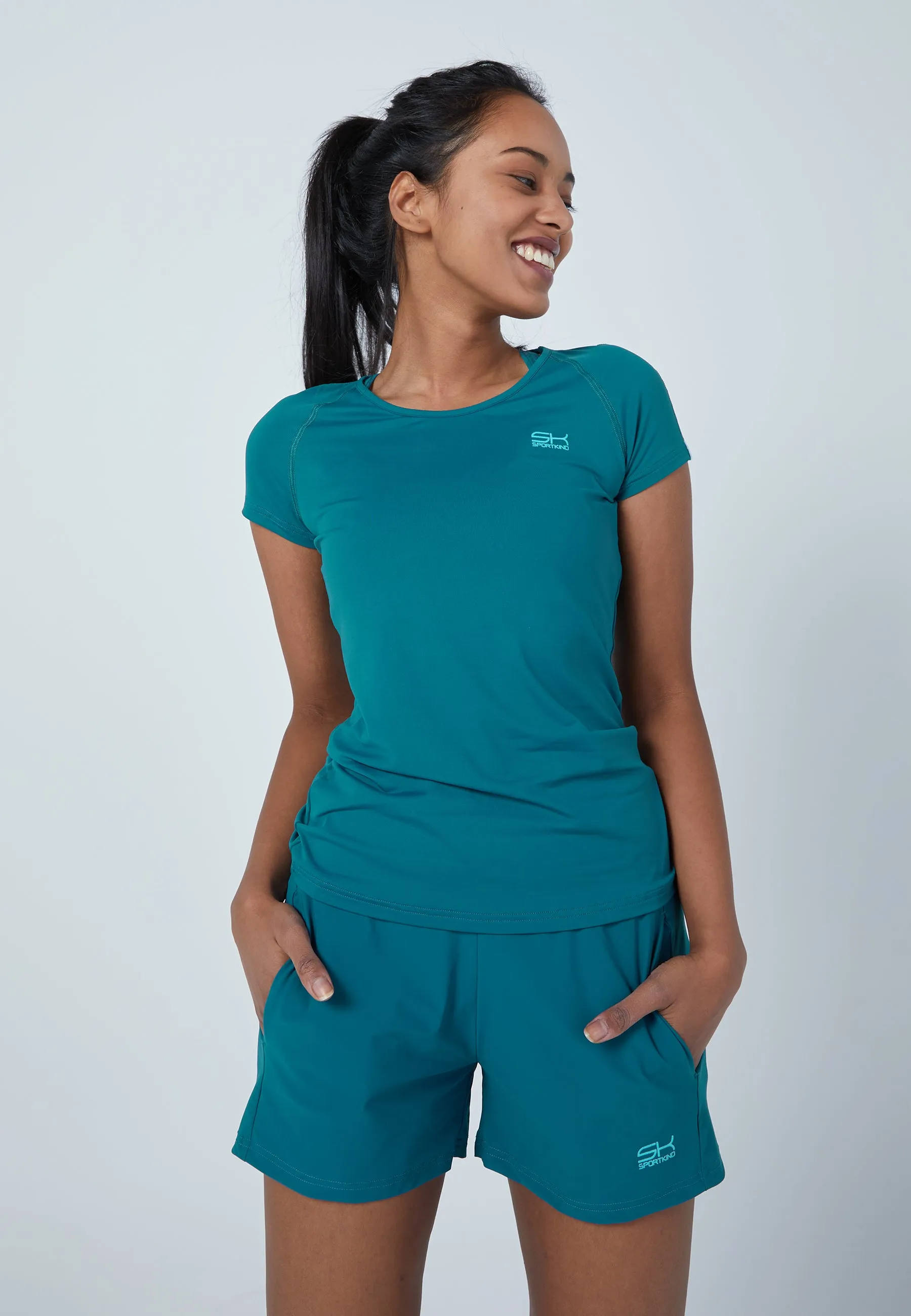 Tennis Capsleeve T-Shirt, dark teal