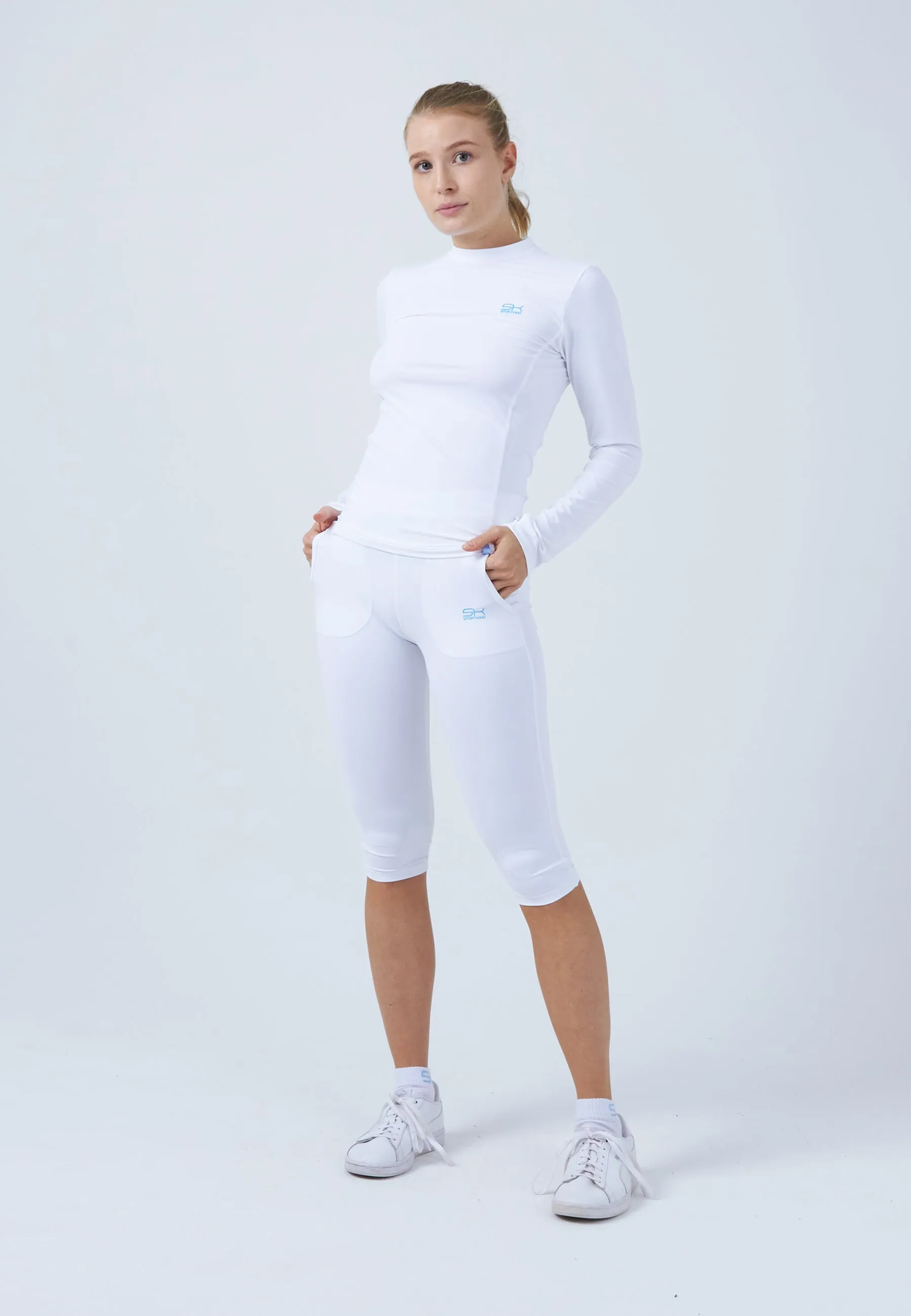 Tennis Longsleeve Shirt High-Neck, white